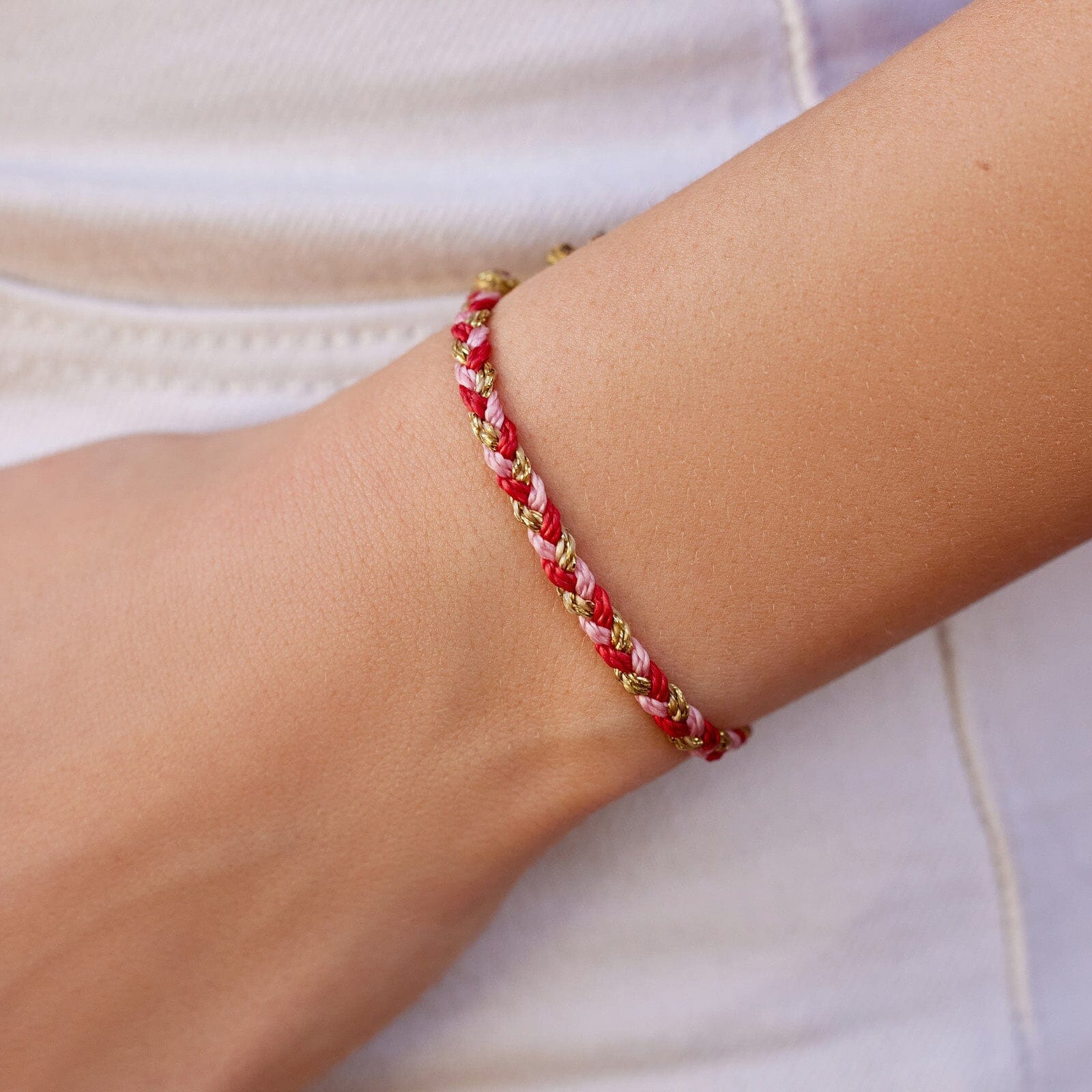 Red Cross XOXO Mixed Mini Braided Bracelet - Image 3