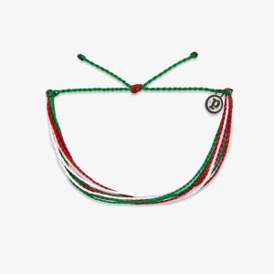 Red. Green & White Bracelet