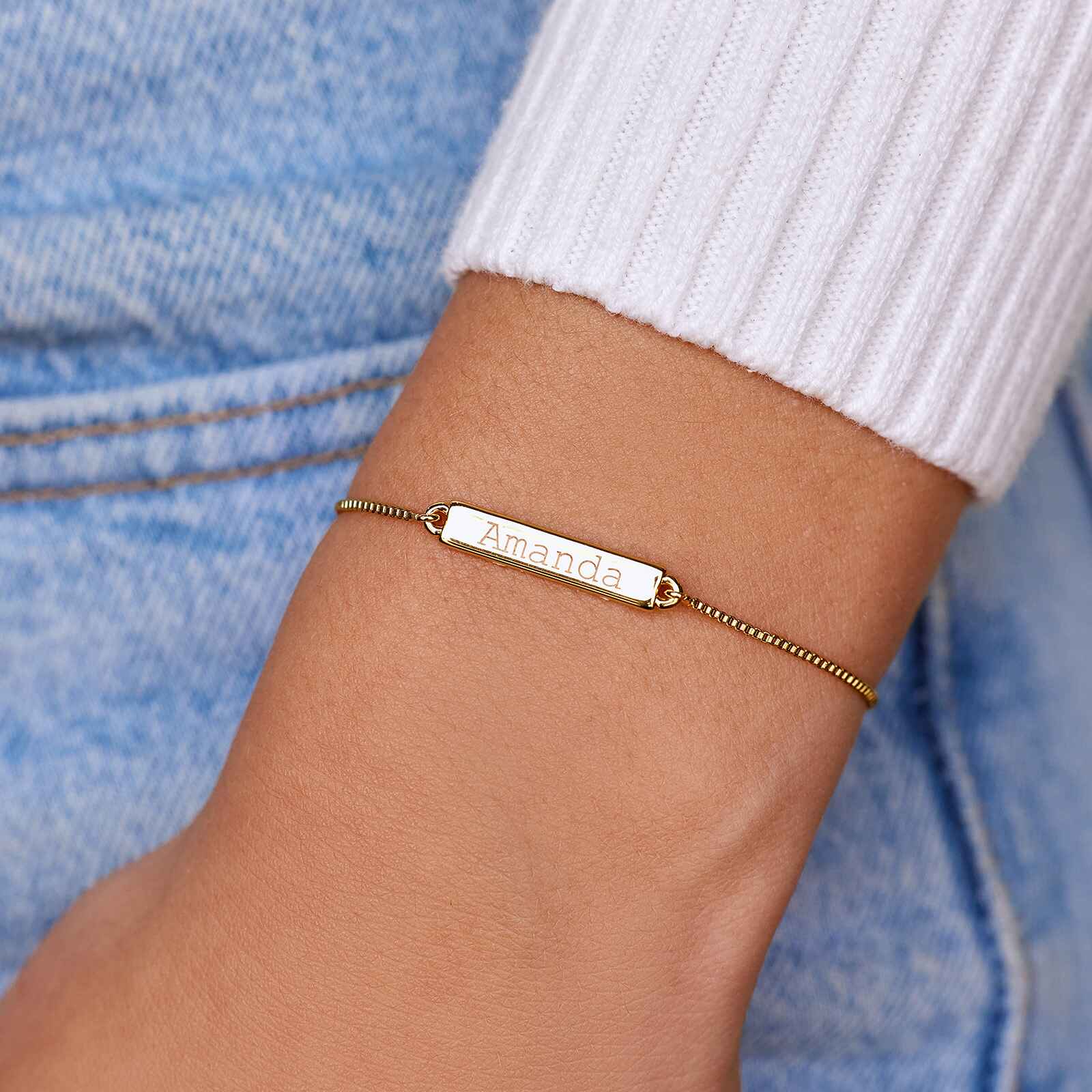 Engravable Double-Sided Bar Bracelet - Image 5