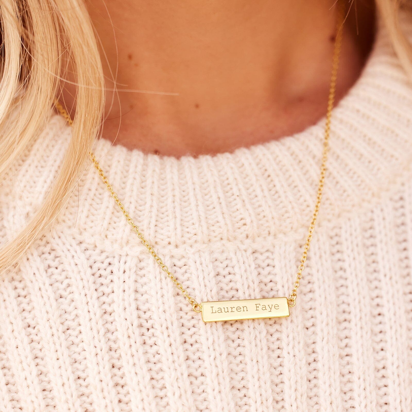 Engravable Bar Necklace - Image 13