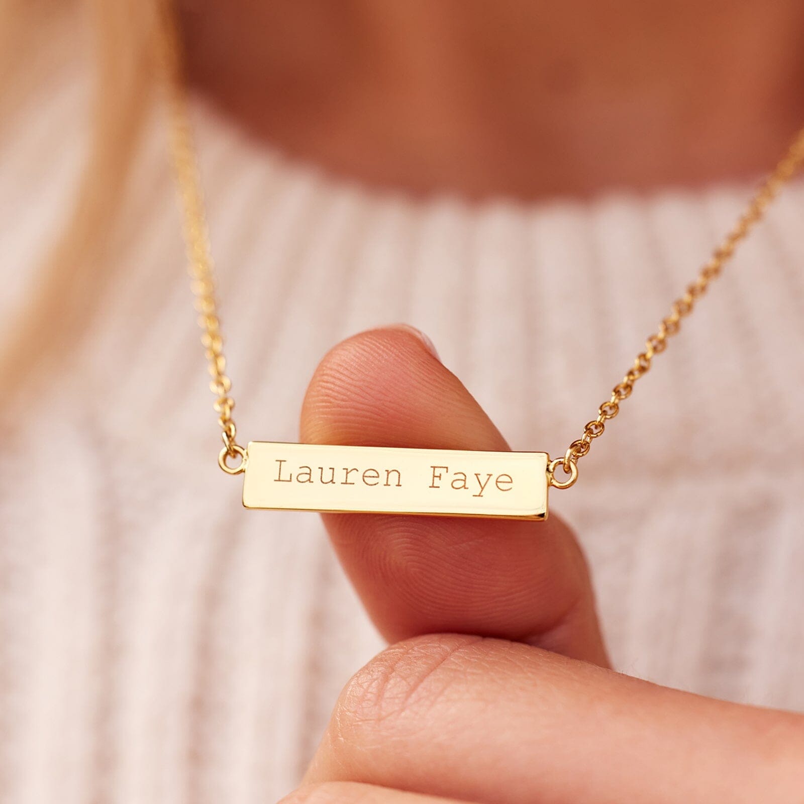Engravable Bar Necklace - Image 14
