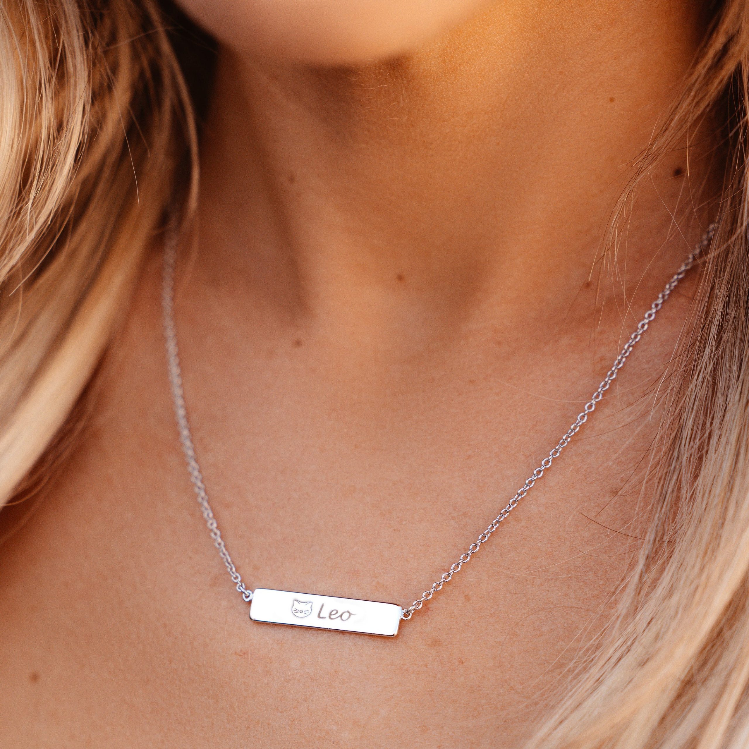 Engravable Bar Necklace - Image 11