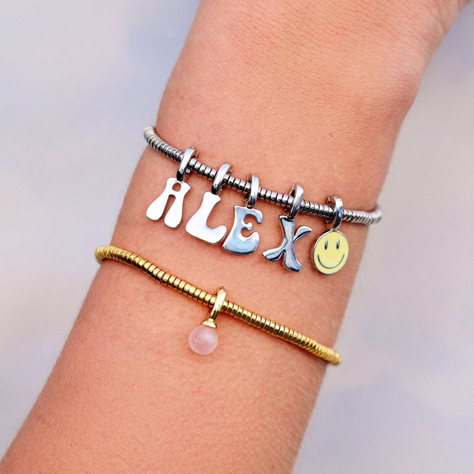 Harper Disc Bead Stretch Bracelet - Image 9