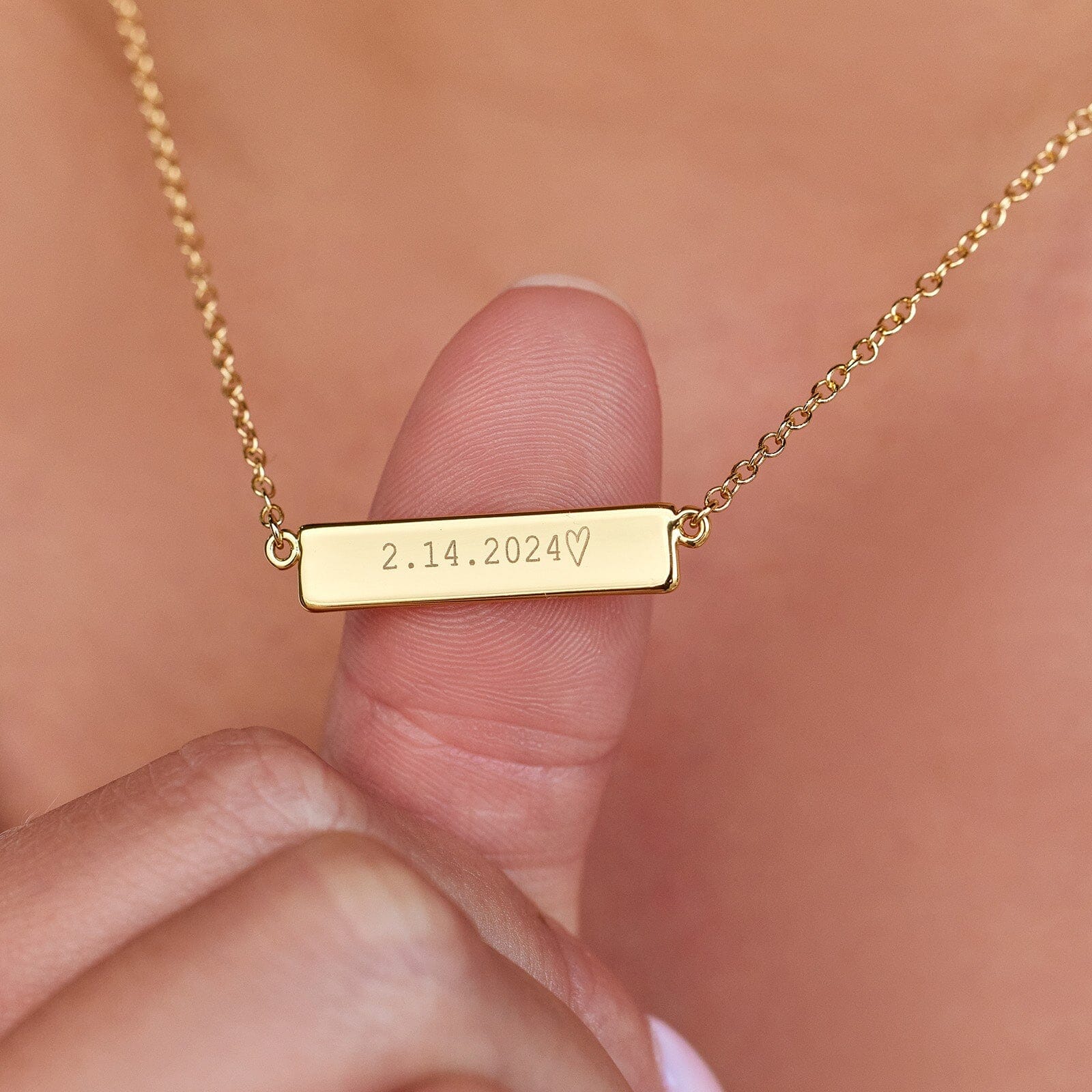 Engravable Bar Necklace - Image 6