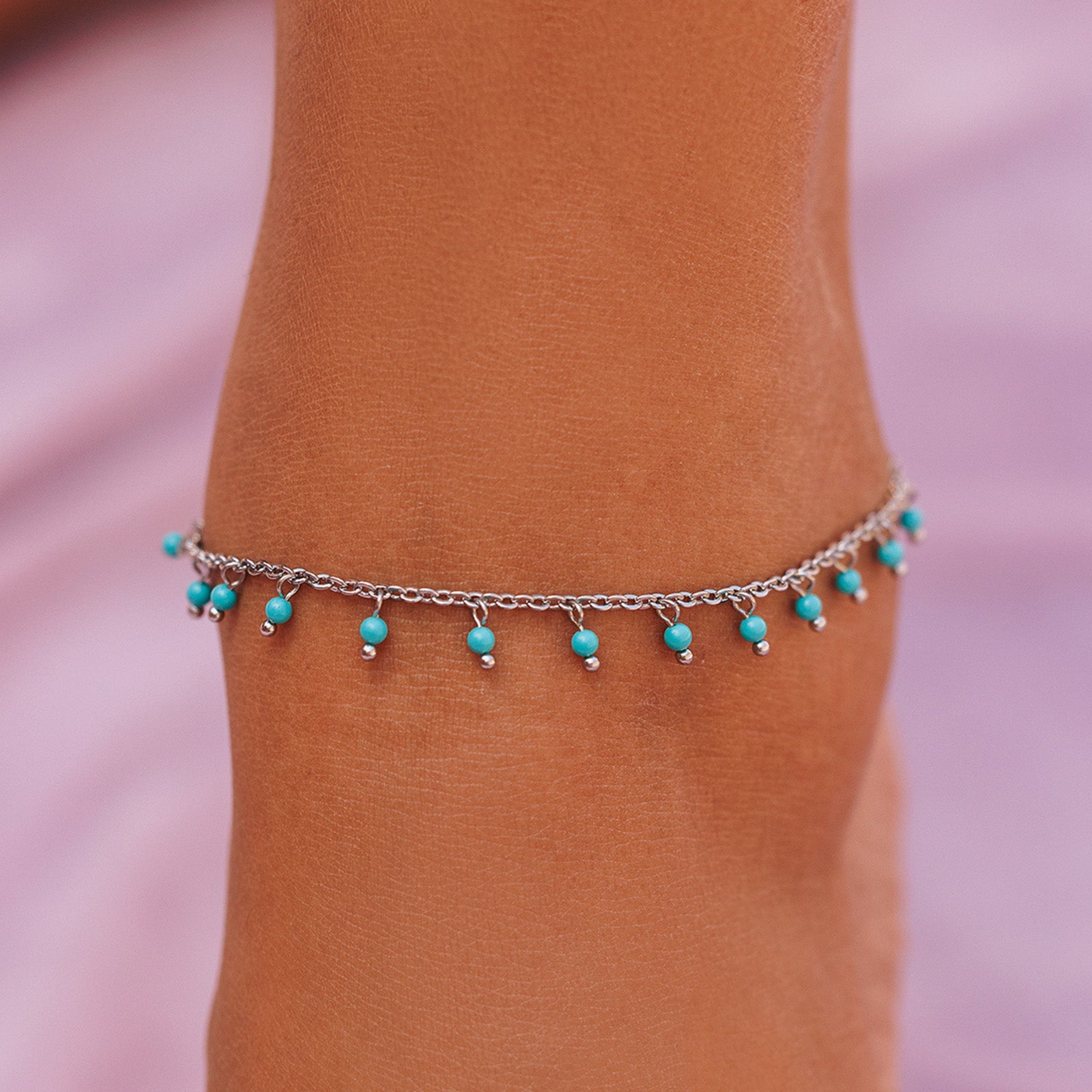 Floating Gemstone Anklet - Image 5
