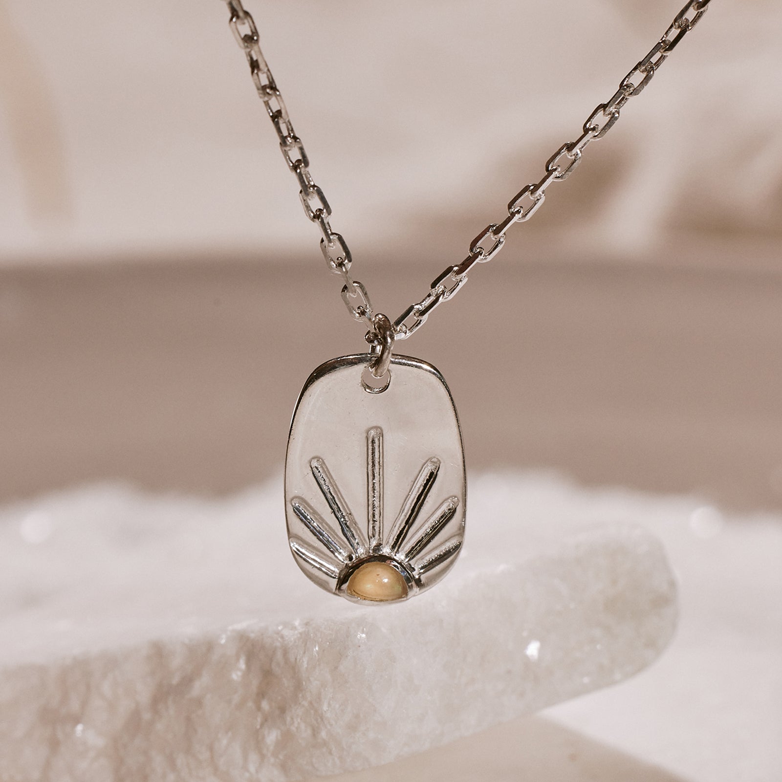 Sunshine Tag Chain Necklace - Image 2