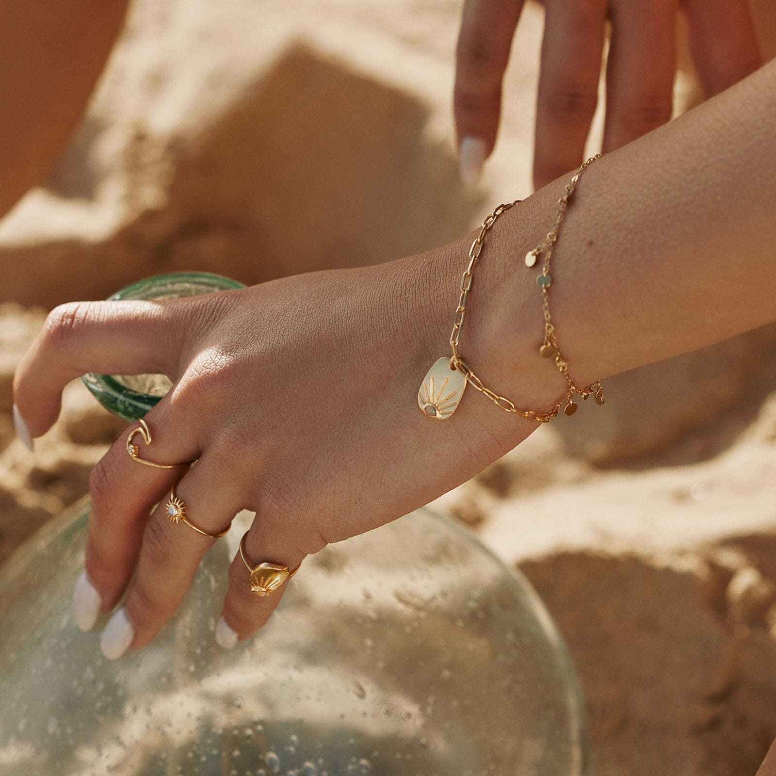 Sunshine Tag Chain Bracelet - Image 3