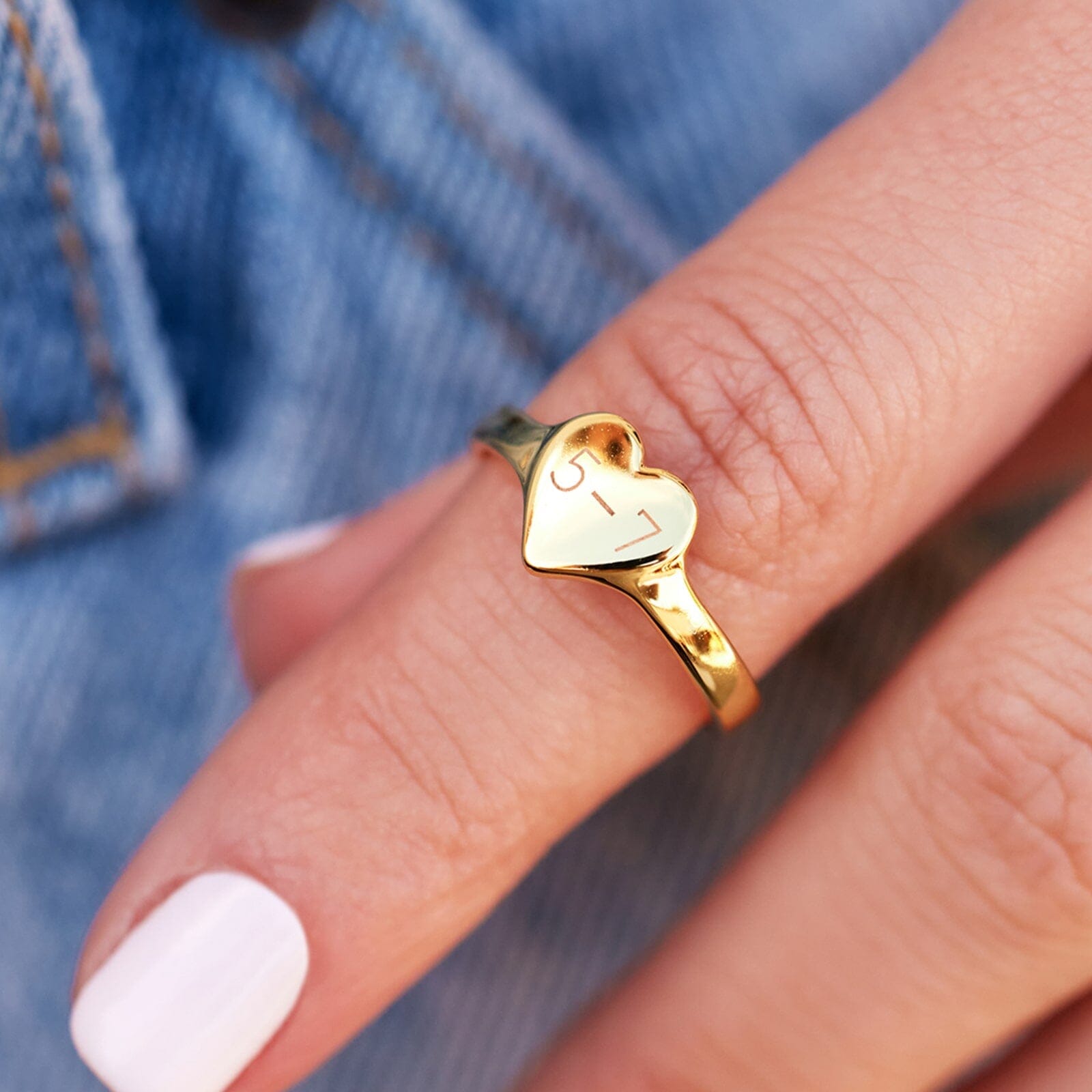 Engravable One Heart Ring - Image 2