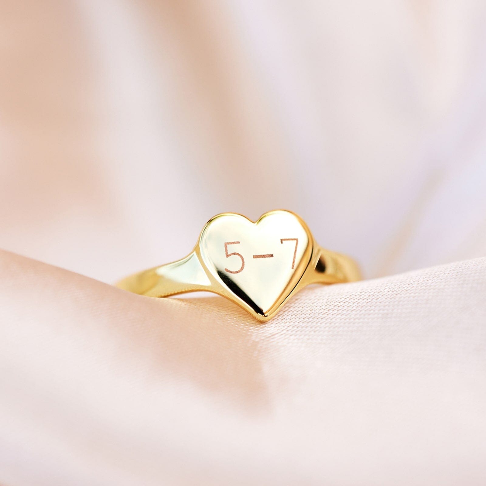 Engravable One Heart Ring - Image 4