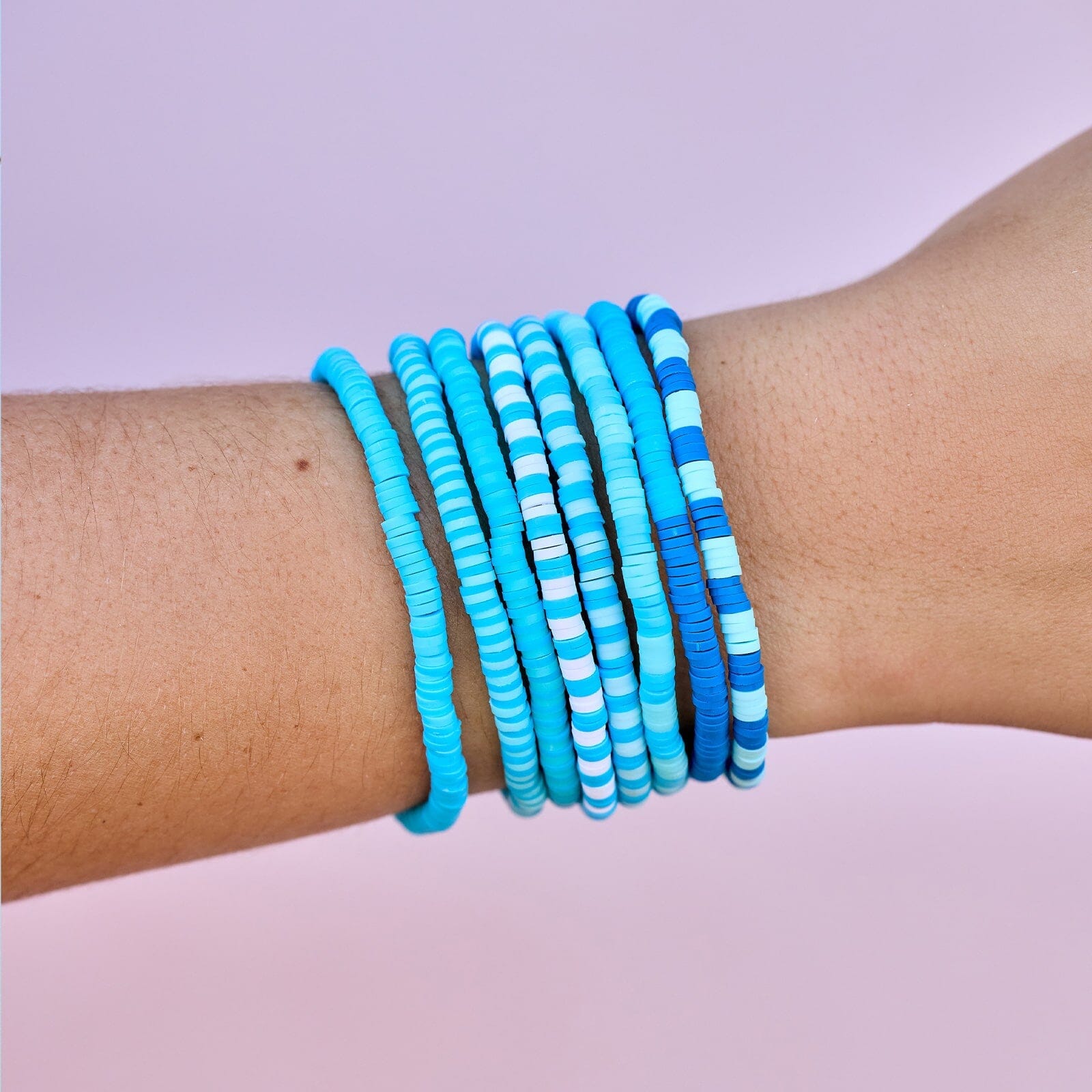 Blue Wave Stretch Bracelet Set of 8 - Image 2