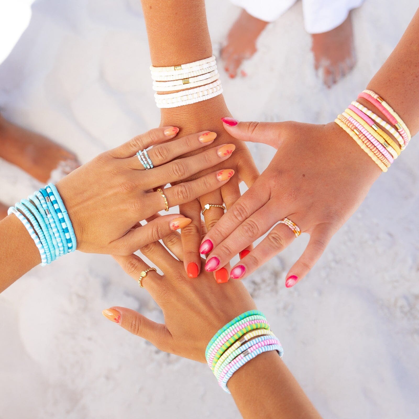 Blue Wave Stretch Bracelet Set of 8 - Image 6