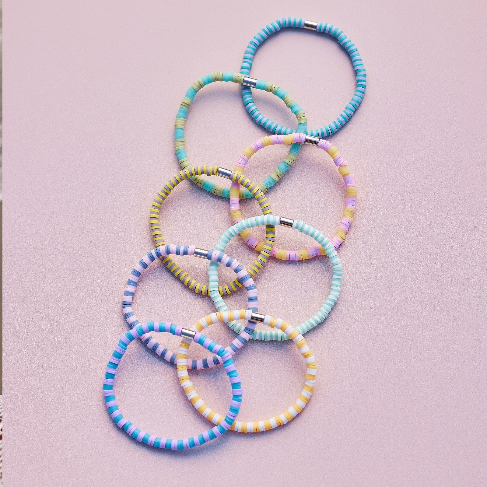 Vacation Vibes Bright Stretch Bracelet Set of 8 - Image 4