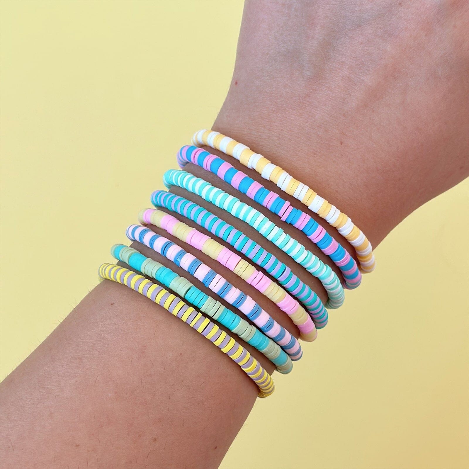 Vacation Vibes Bright Stretch Bracelet Set of 8 - Image 5