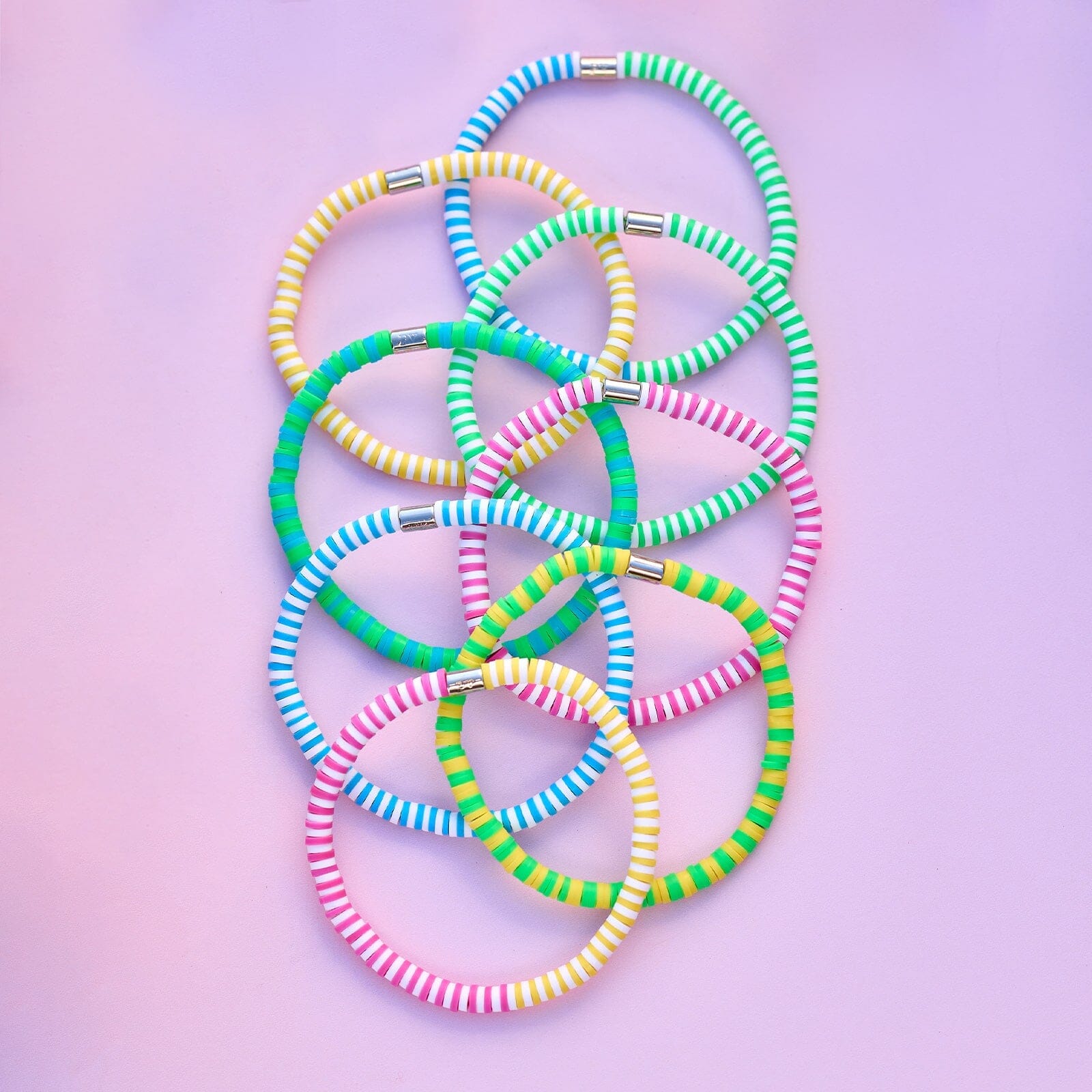 Neon Daze Stretch Bracelet Set of 8 - Image 4