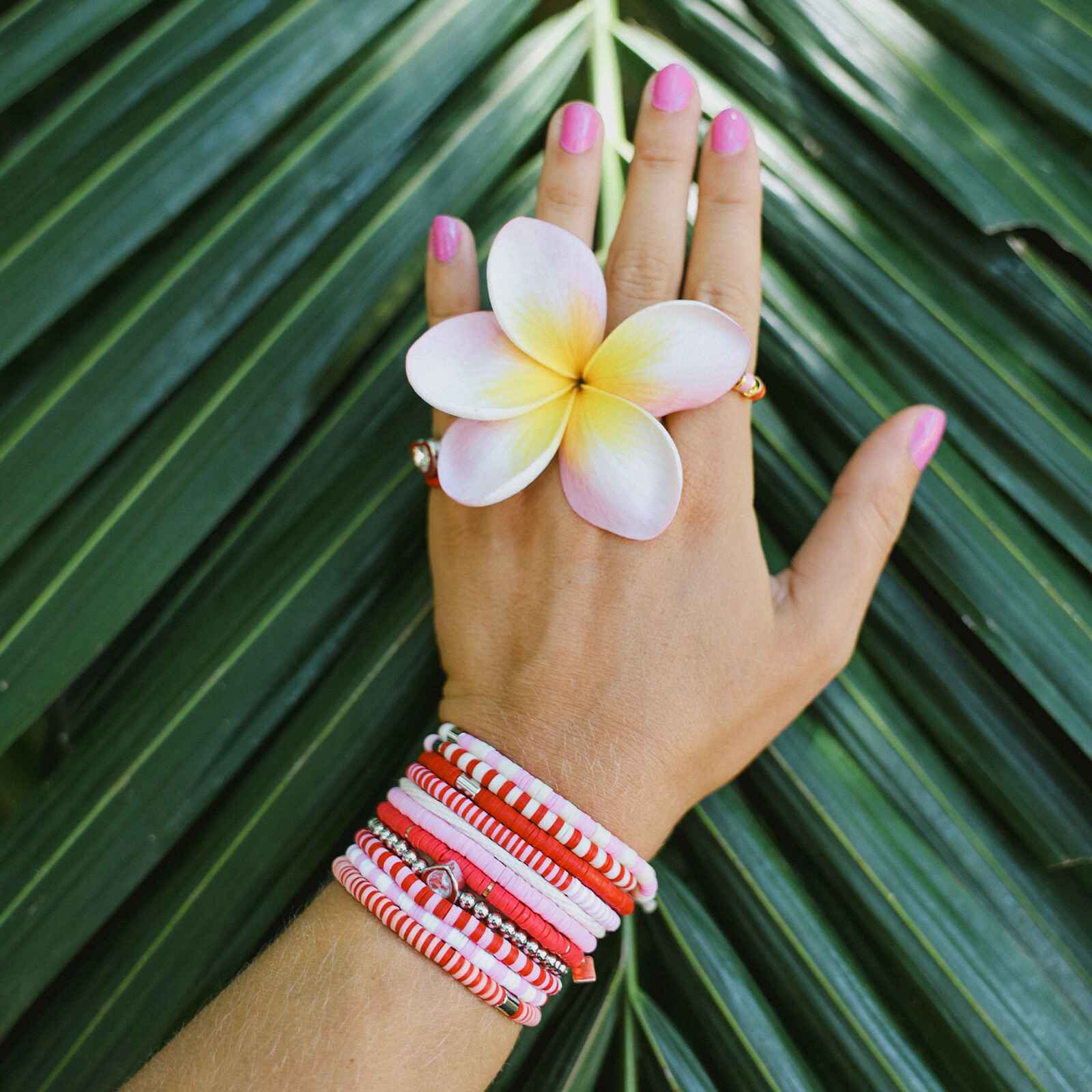 Vacation Vibes Pink Moment Stretch Bracelet Set of 8 - Image 11