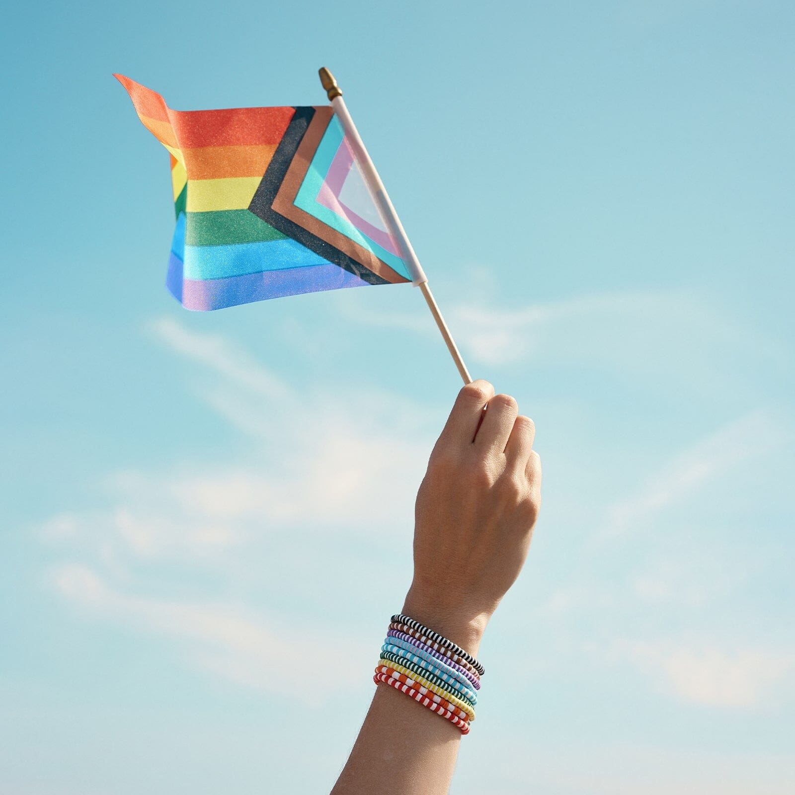 Rainbow Stretch Bracelet Set of 8 - Image 4