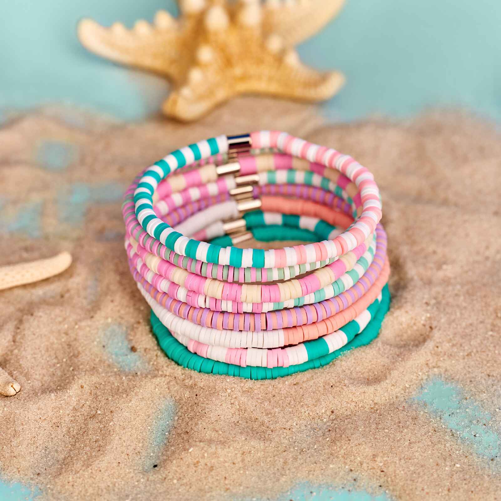 Spring Break Stretch Bracelet Set of 8 - Image 4