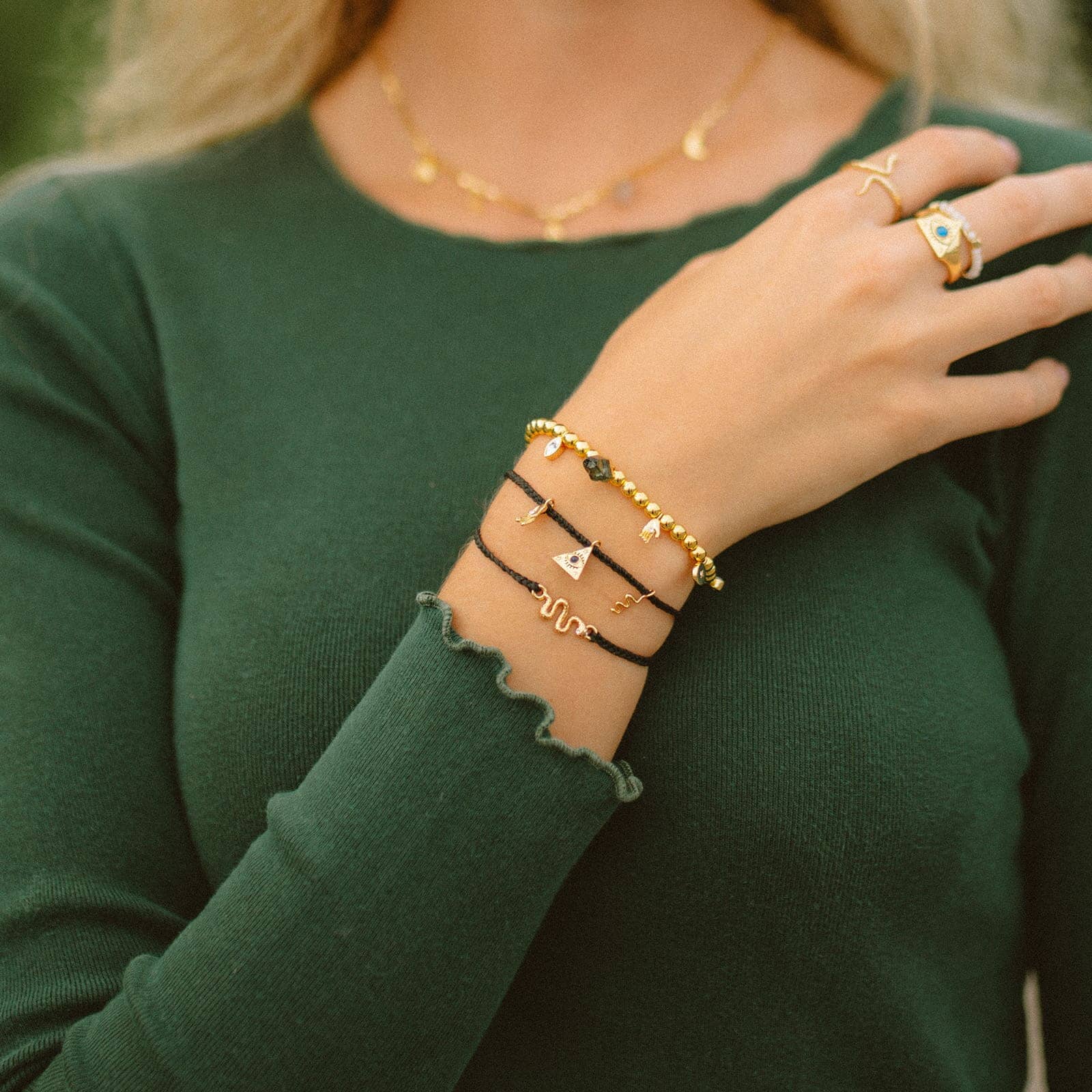 Mystics Mixed Gold Charm Bracelet - Image 4