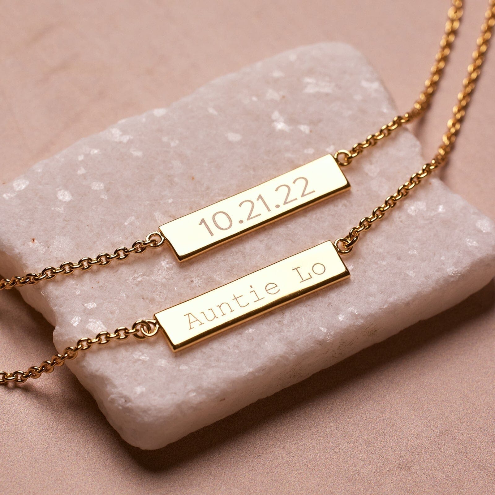 Demi-Fine Engravable Bar Necklace - Image 14