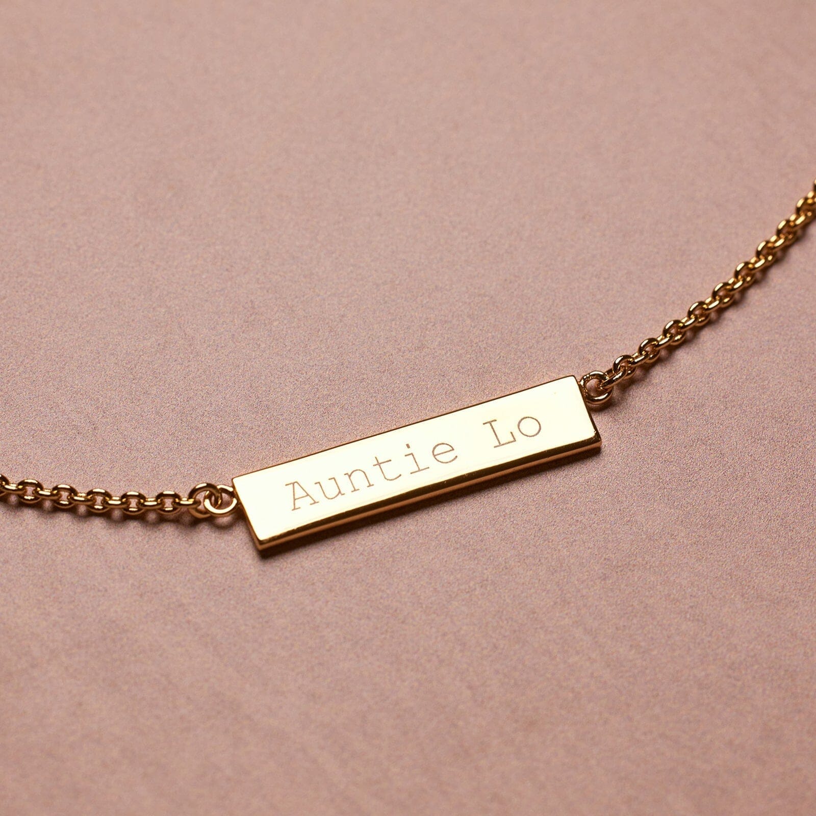 Demi-Fine Engravable Bar Necklace - Image 3