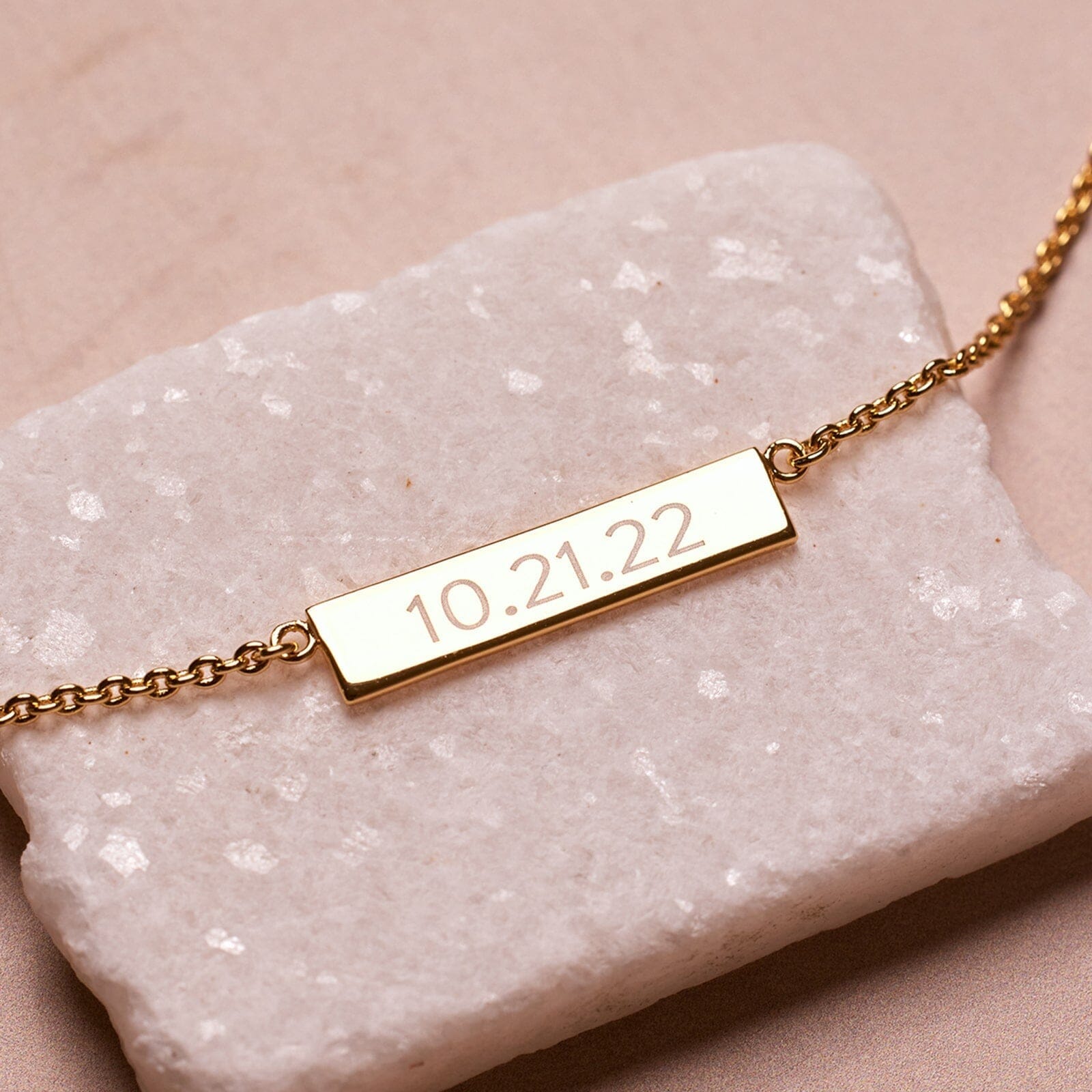 Demi-Fine Engravable Bar Necklace - Image 9