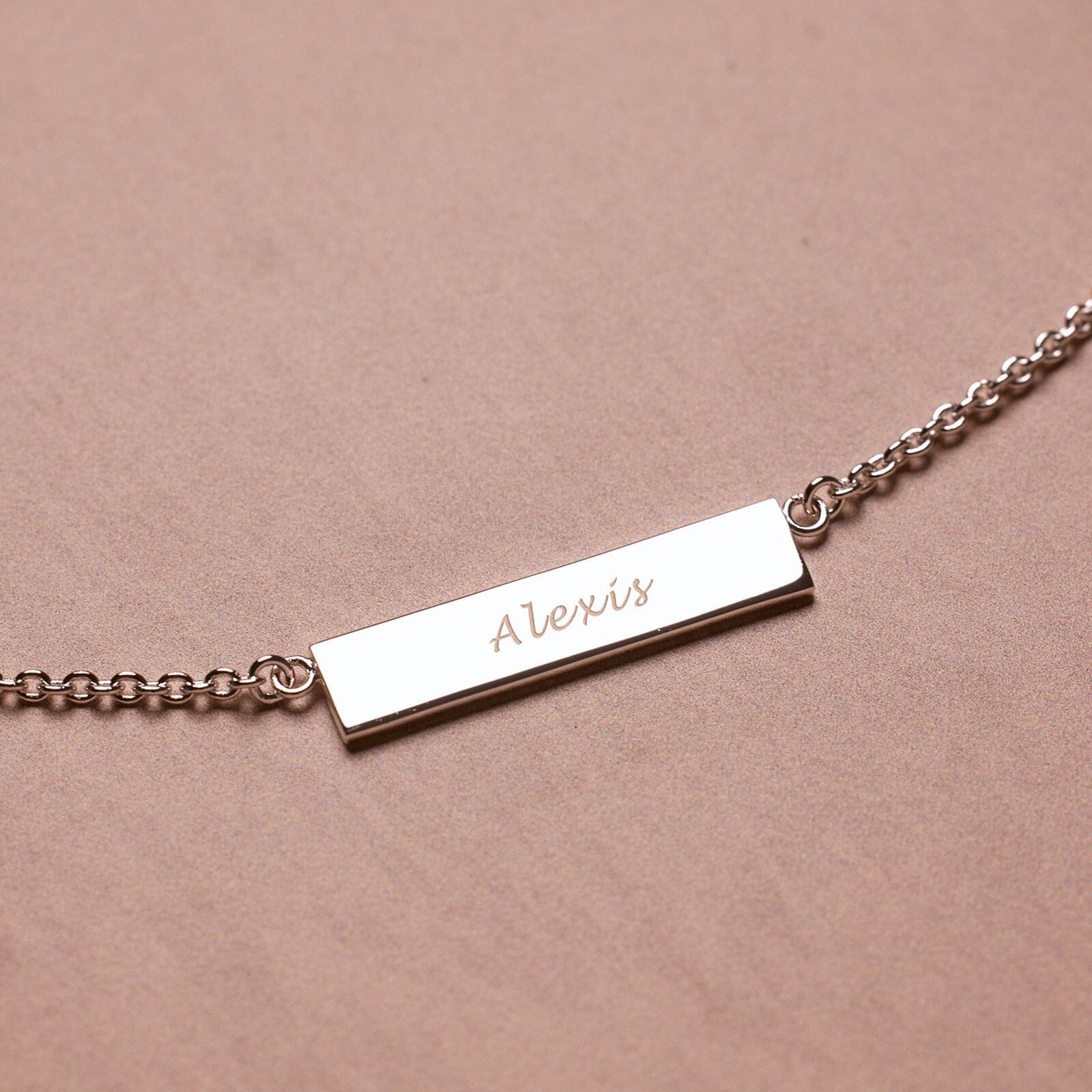 Demi-Fine Engravable Bar Necklace - Image 8