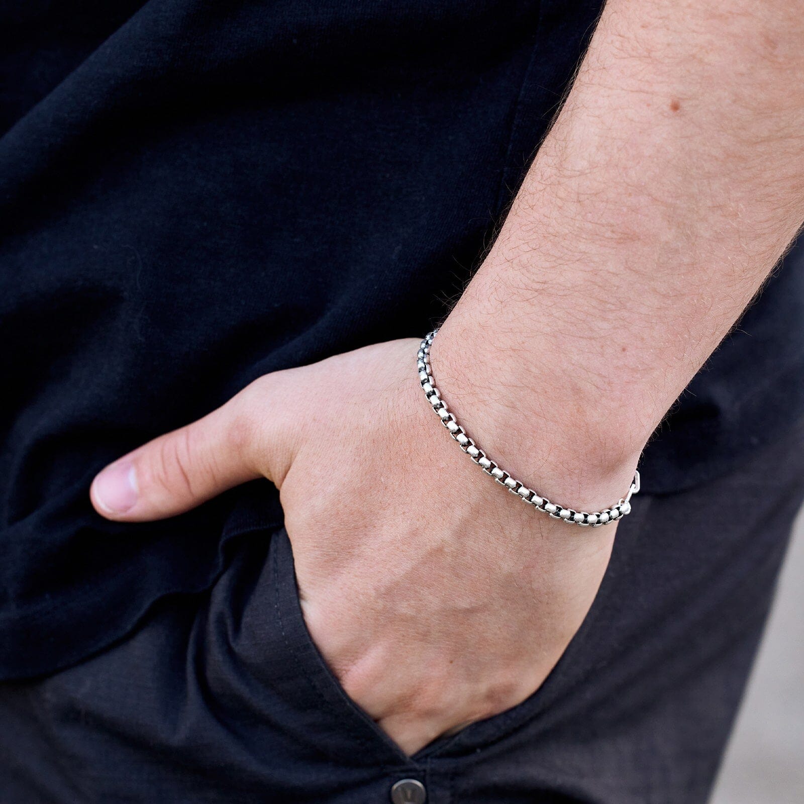 Men's Carabiner Clasp Chain Bracelet - Image 16