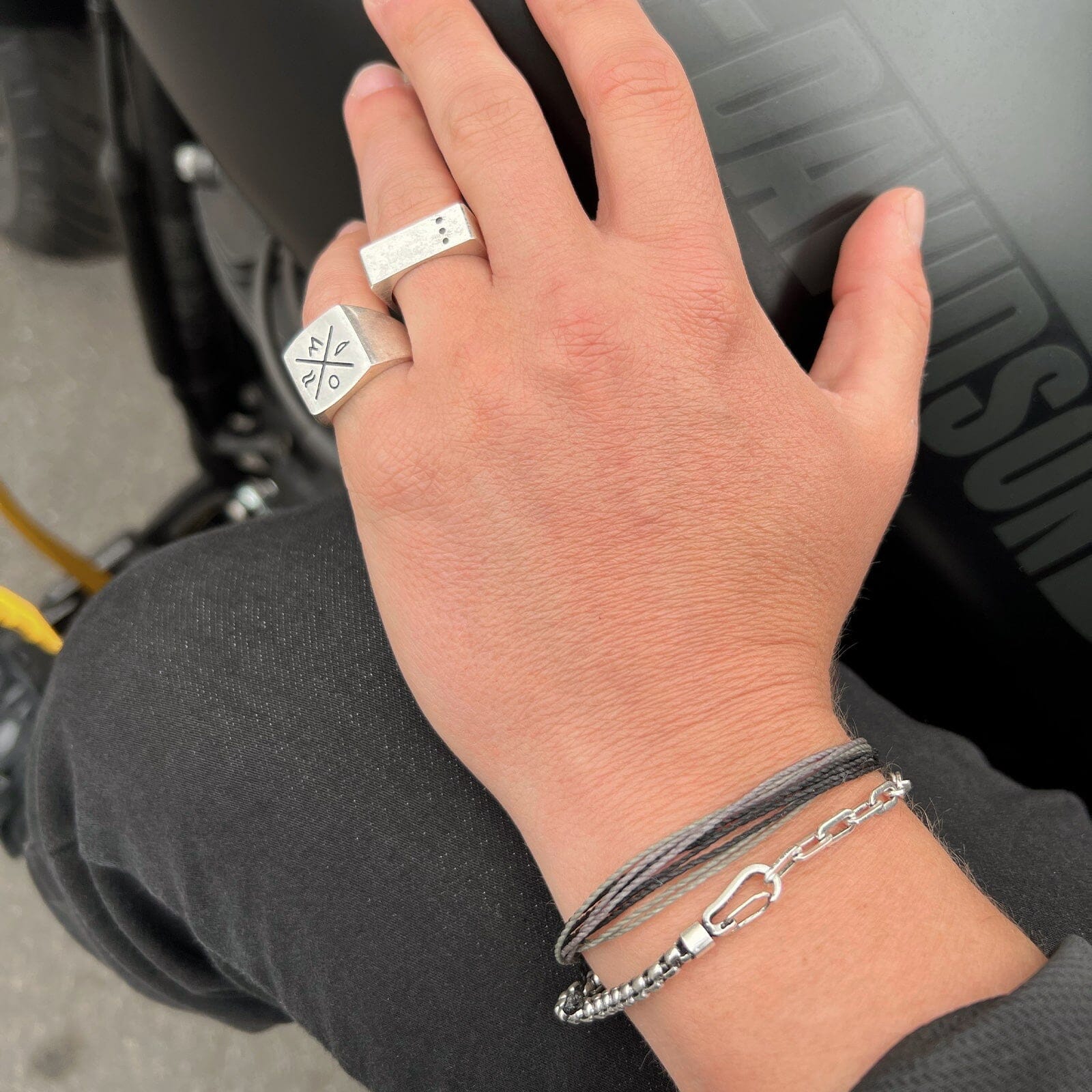 Men's Carabiner Clasp Chain Bracelet - Image 14