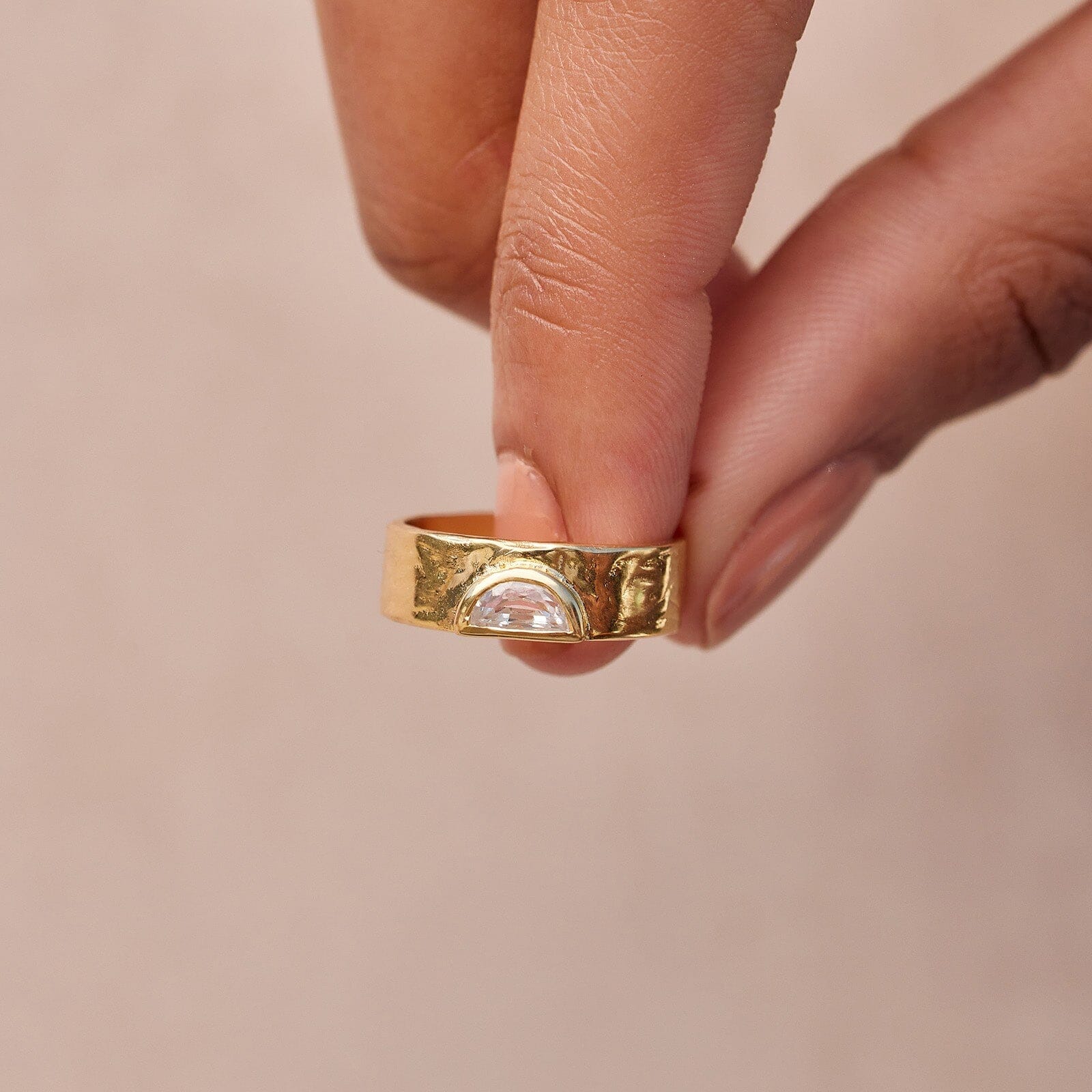 Stone Cigar Band Ring - Image 2