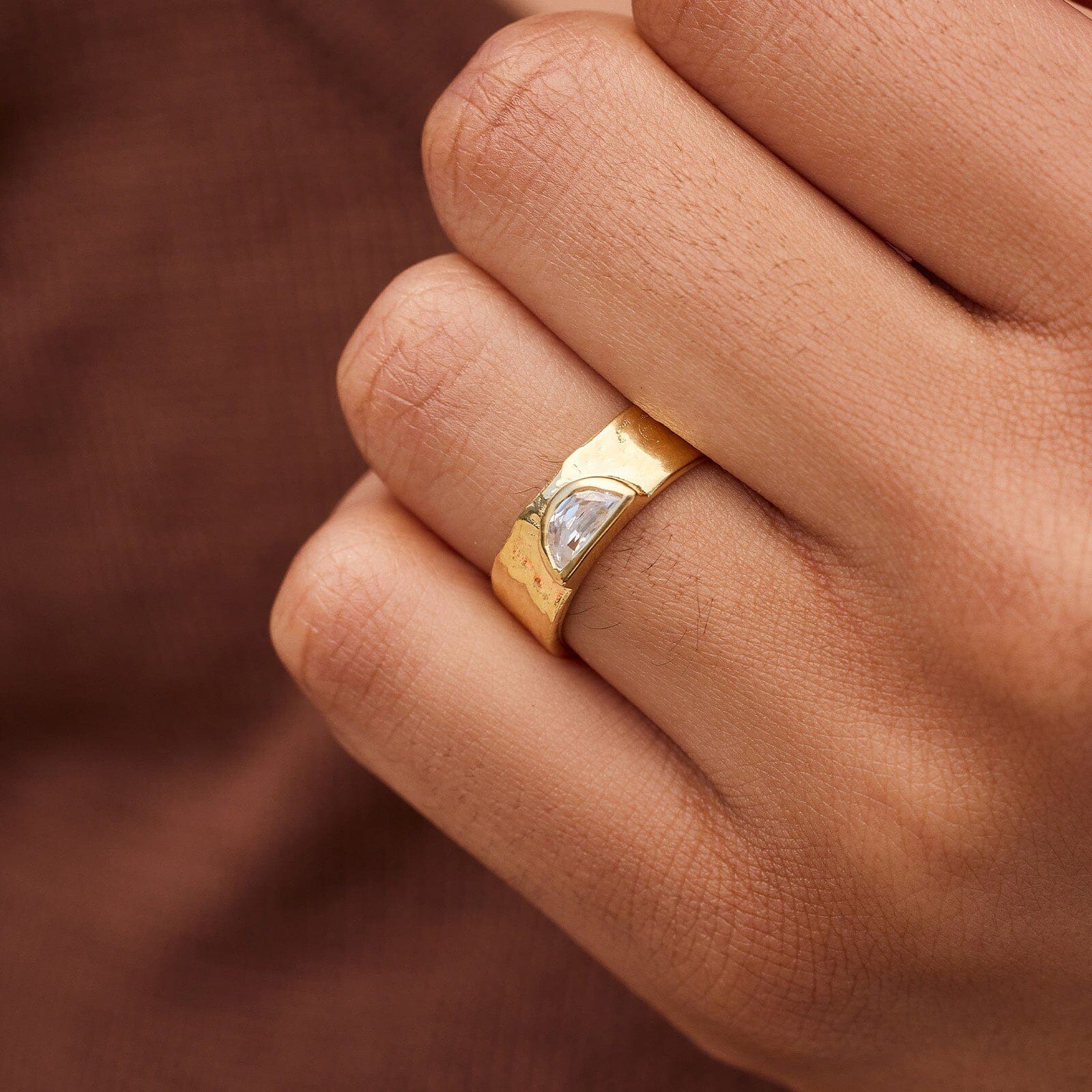 Stone Cigar Band Ring - Image 3