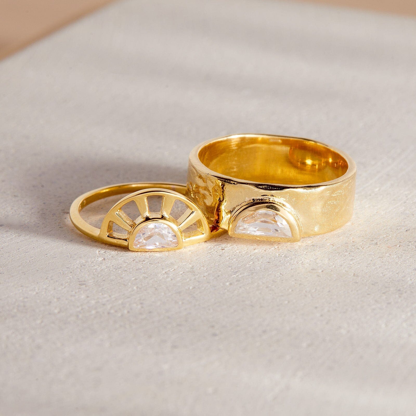 Stone Cigar Band Ring - Image 5