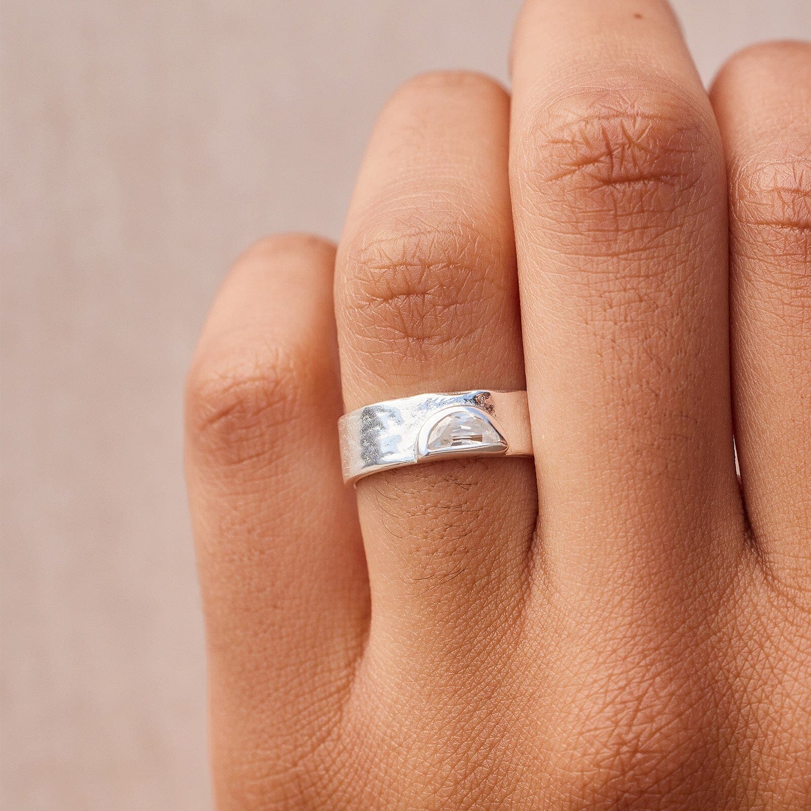 Stone Cigar Band Ring - Image 8