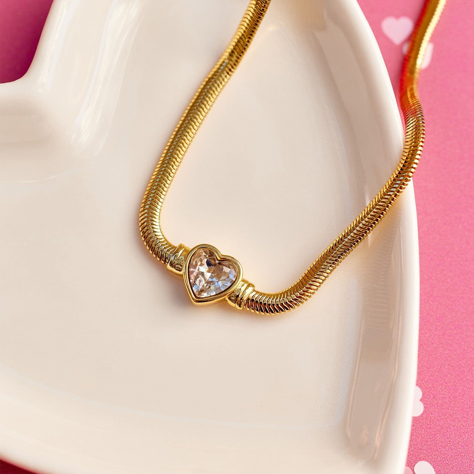 Rhinestone Heart Choker - Image 2