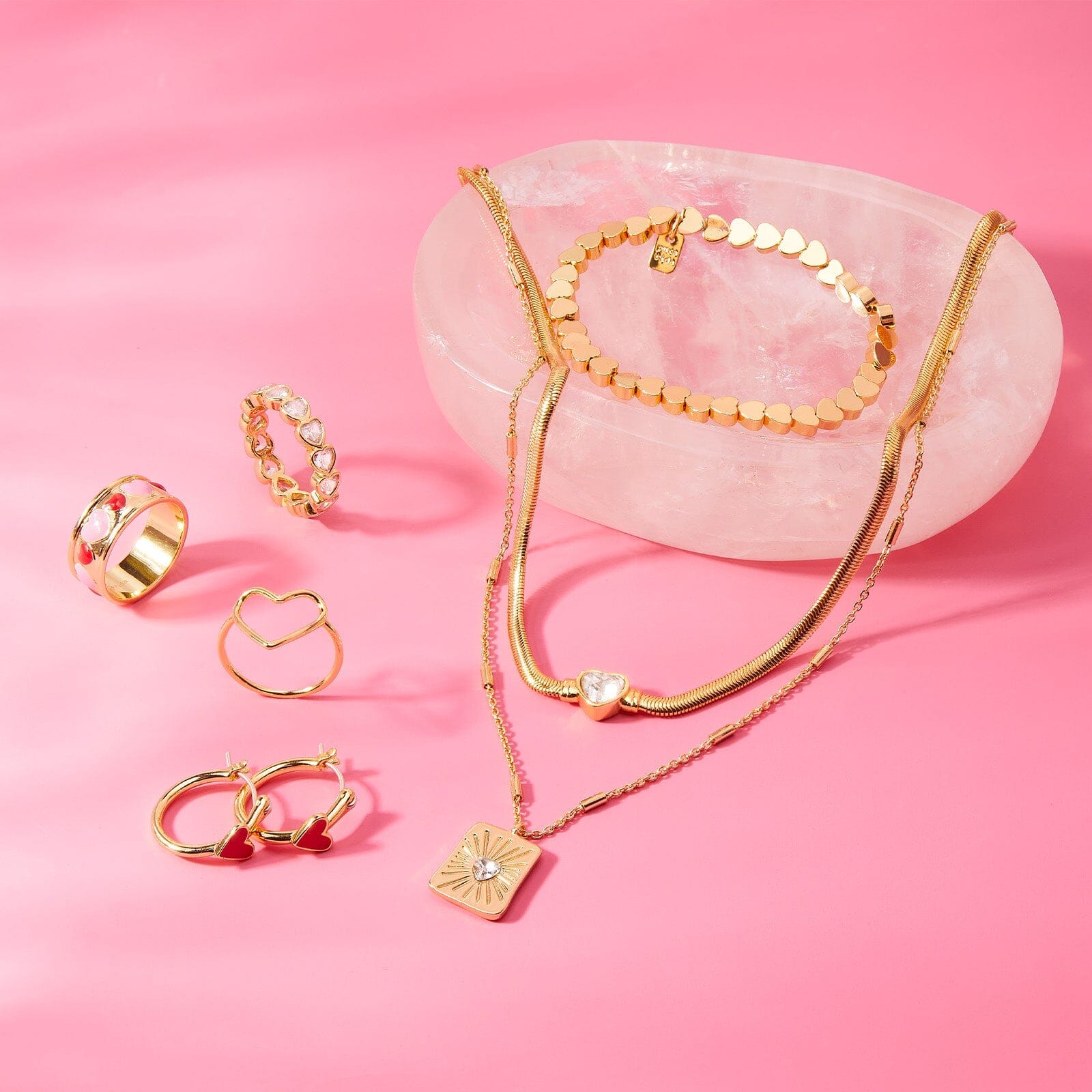 Rhinestone Heart Choker - Image 4