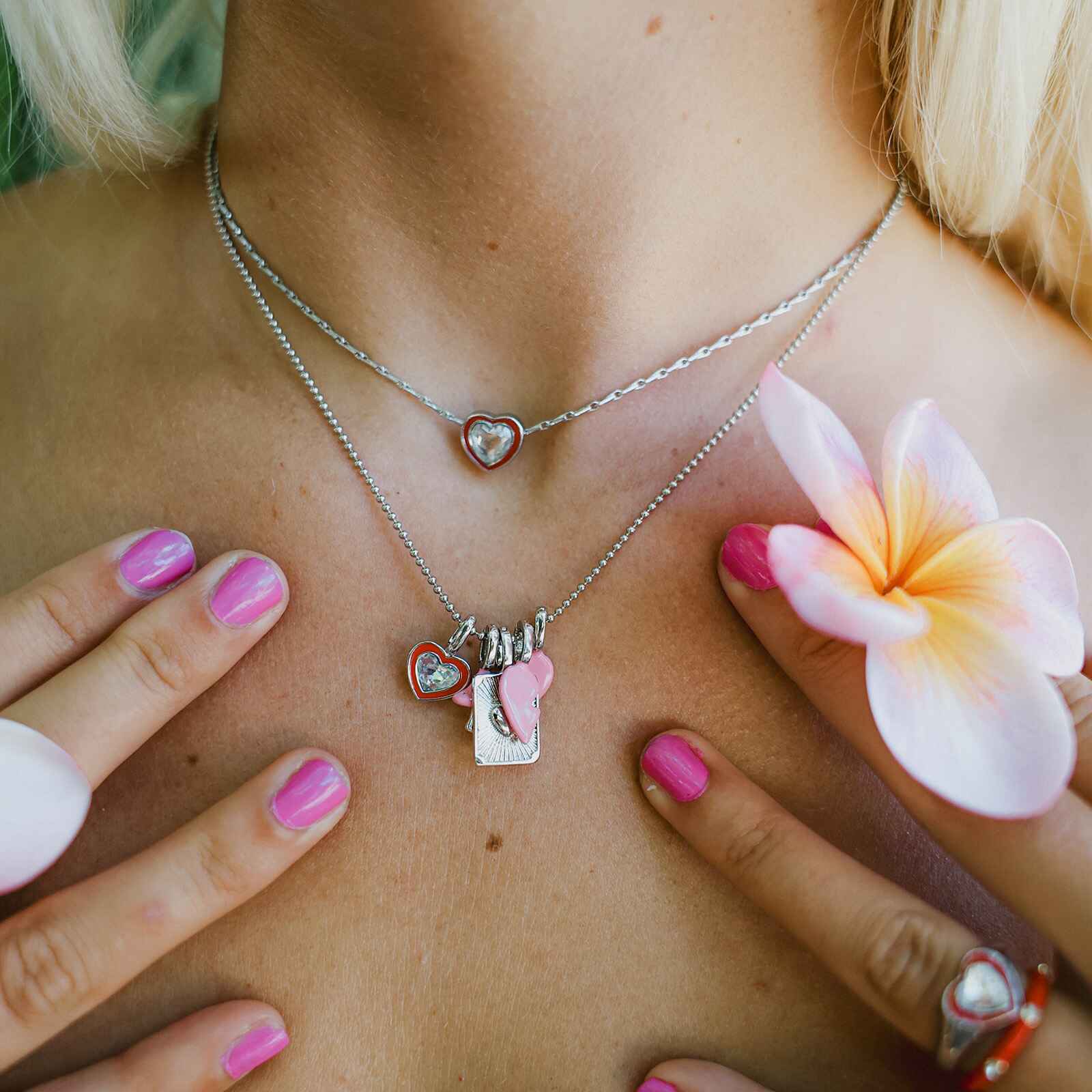 Harper Stone & Enamel Heart Charm - Image 13
