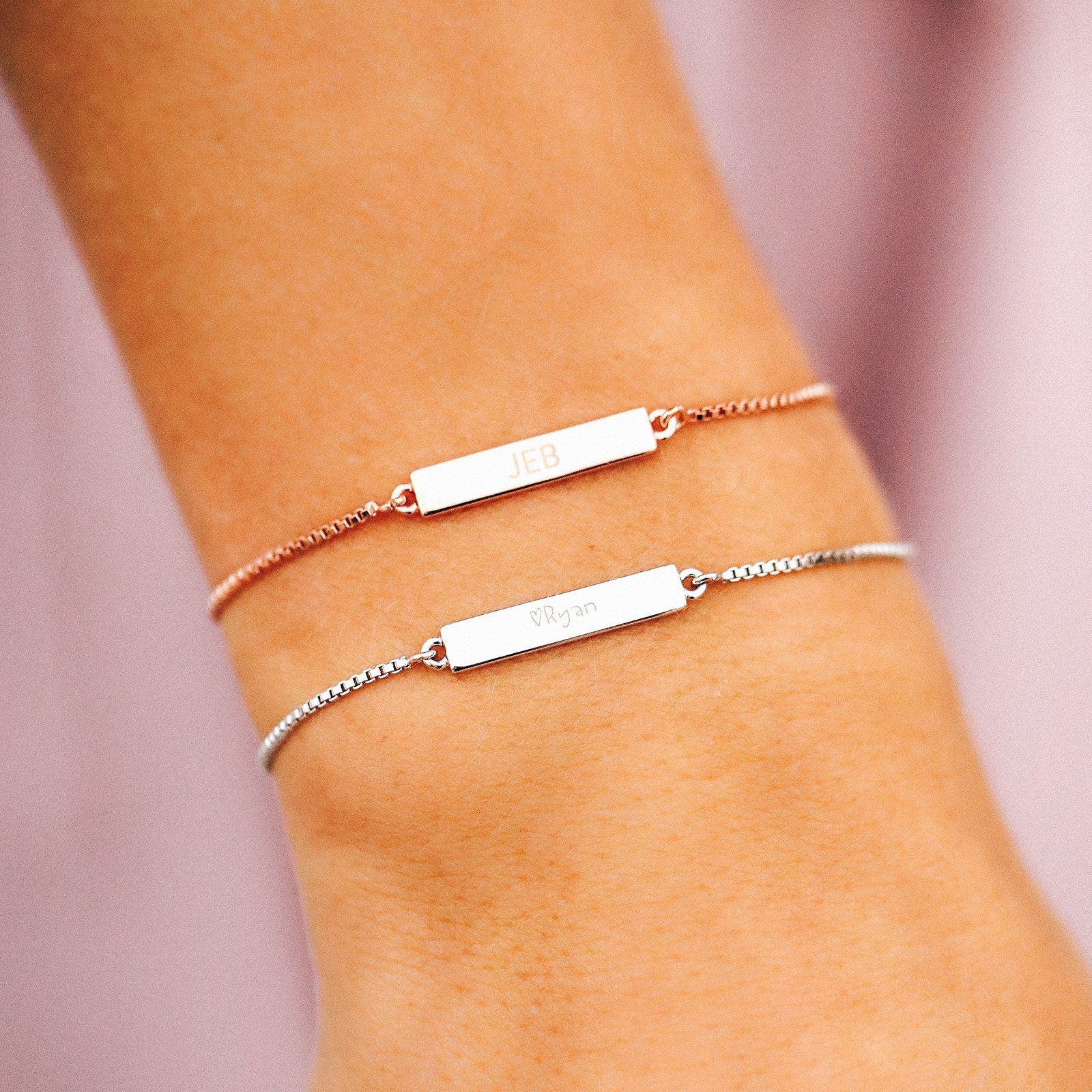 Engravable Double-Sided Bar Bracelet - Image 7