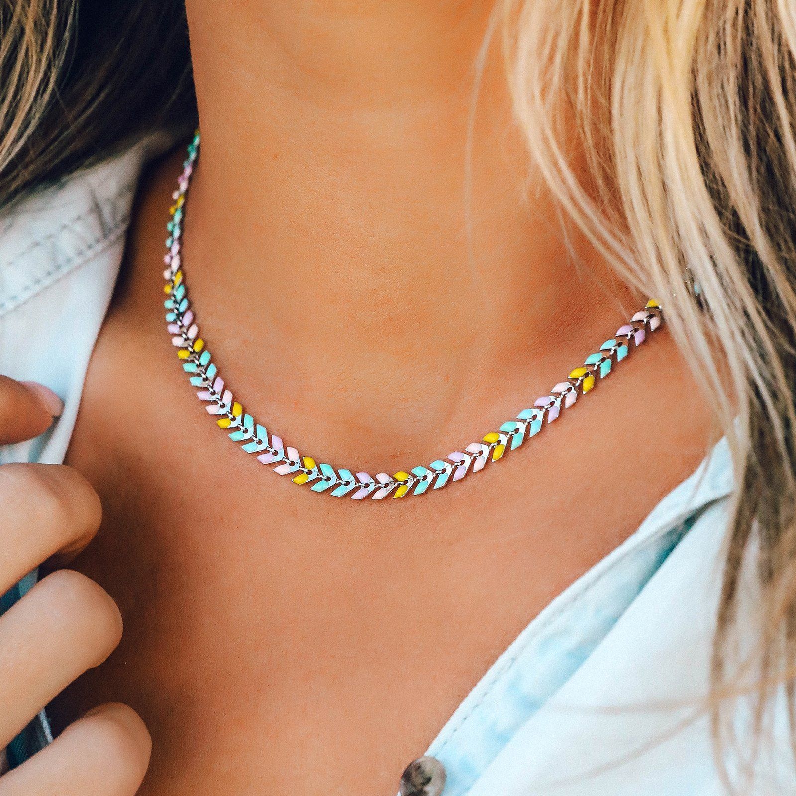 Rainbow Chevron Choker - Image 3