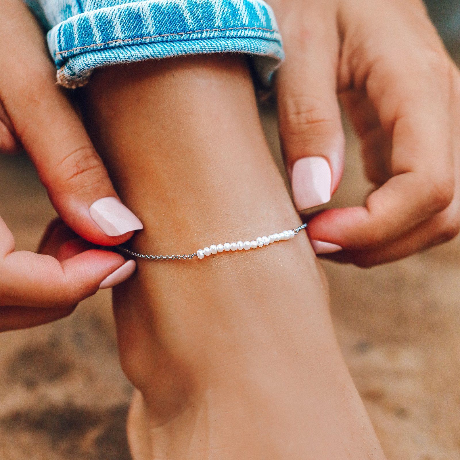Freshwater Pearl Anklet - Image 2