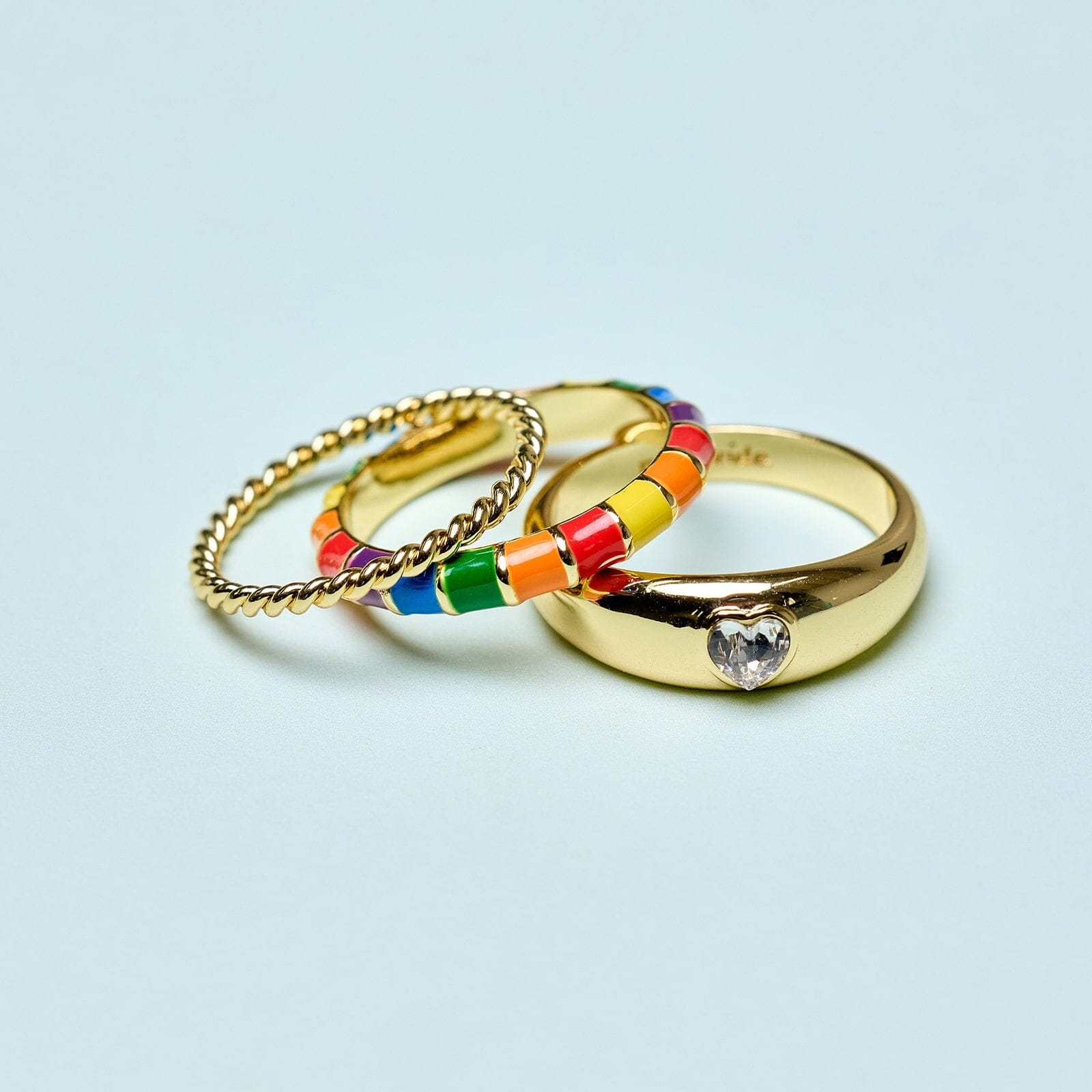 Rainbow Enamel Ring Stack - Image 4
