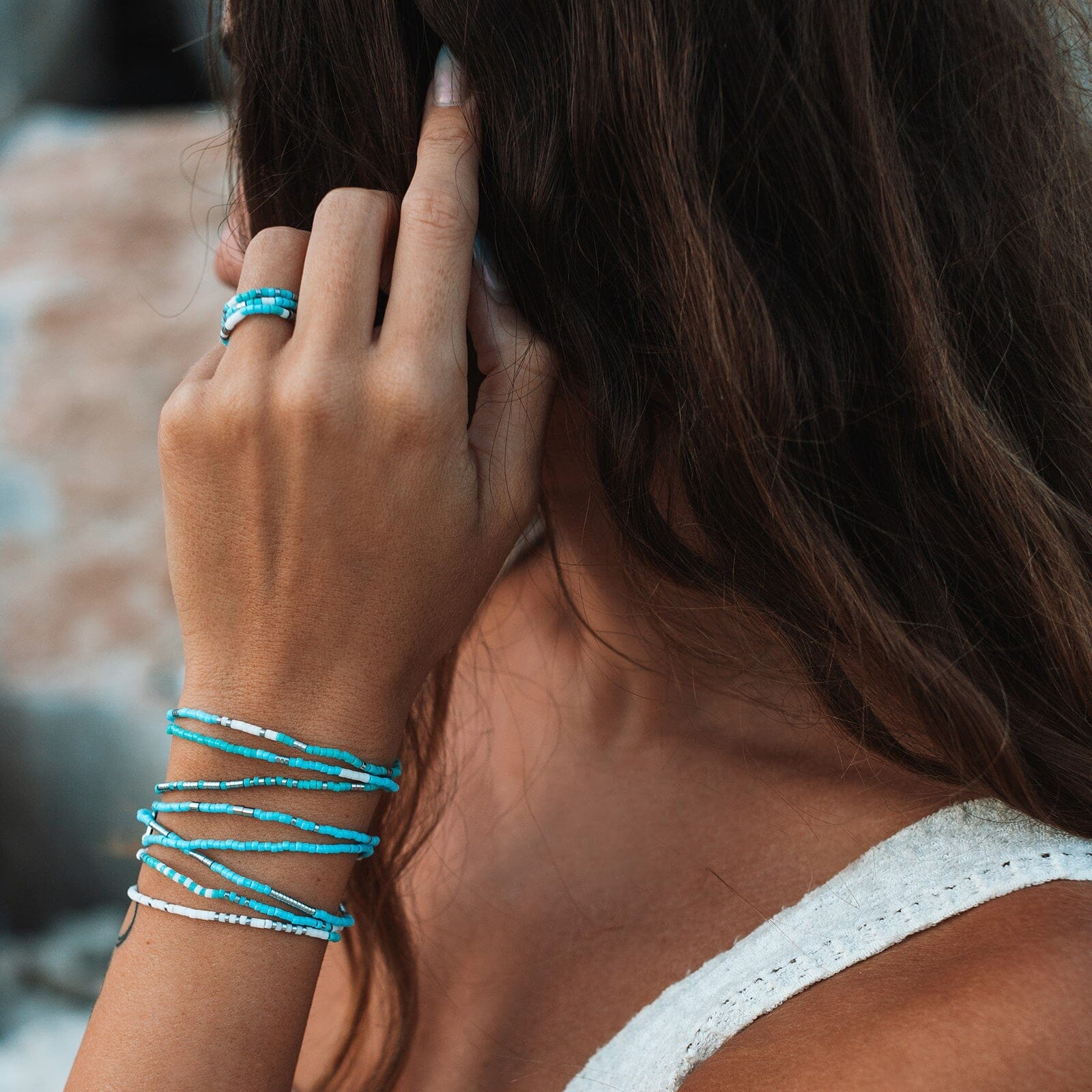 Seafoam Dream Stretch Bracelet Set of 8 - Image 5