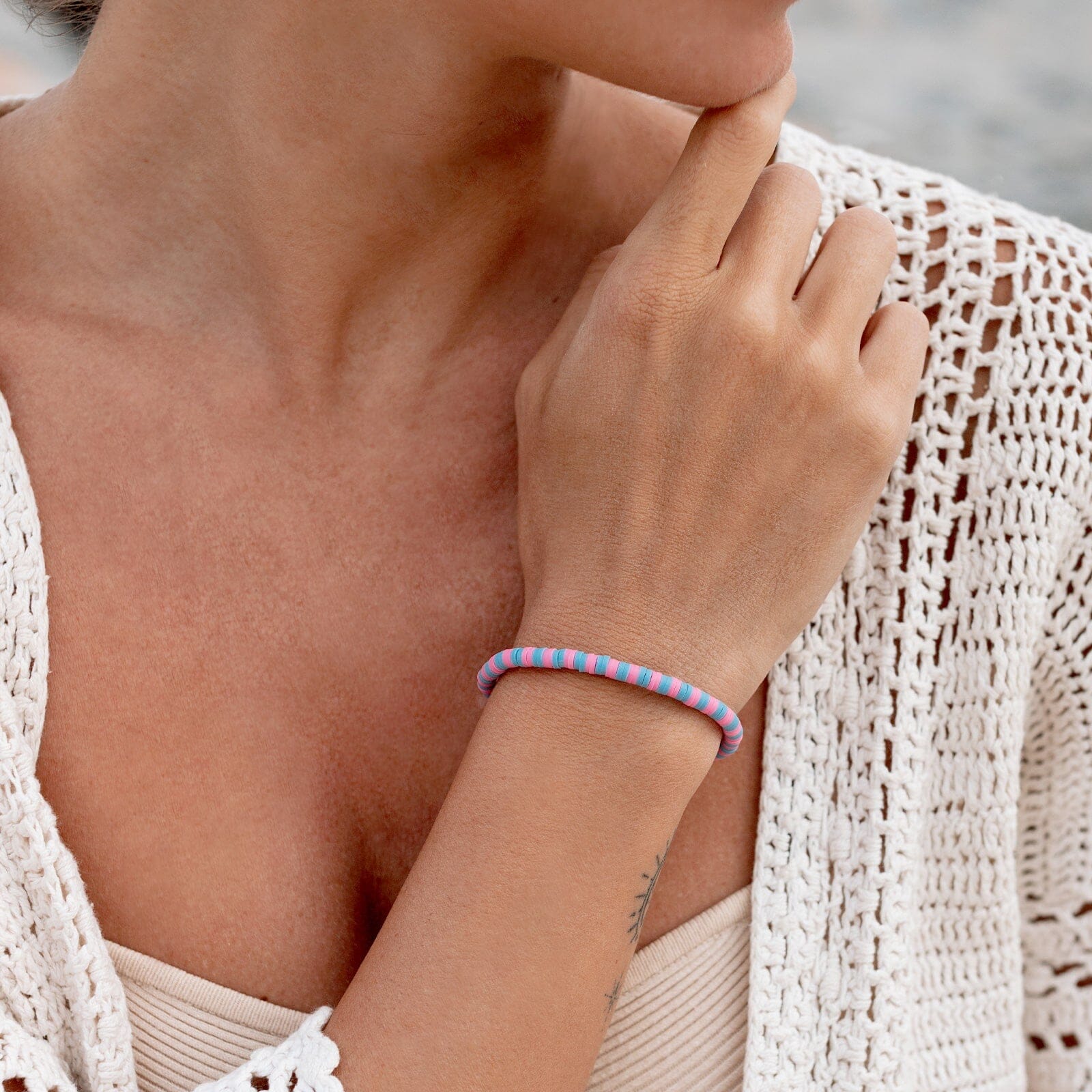 Bubblegum Seascape Stretch Bracelet - Image 3