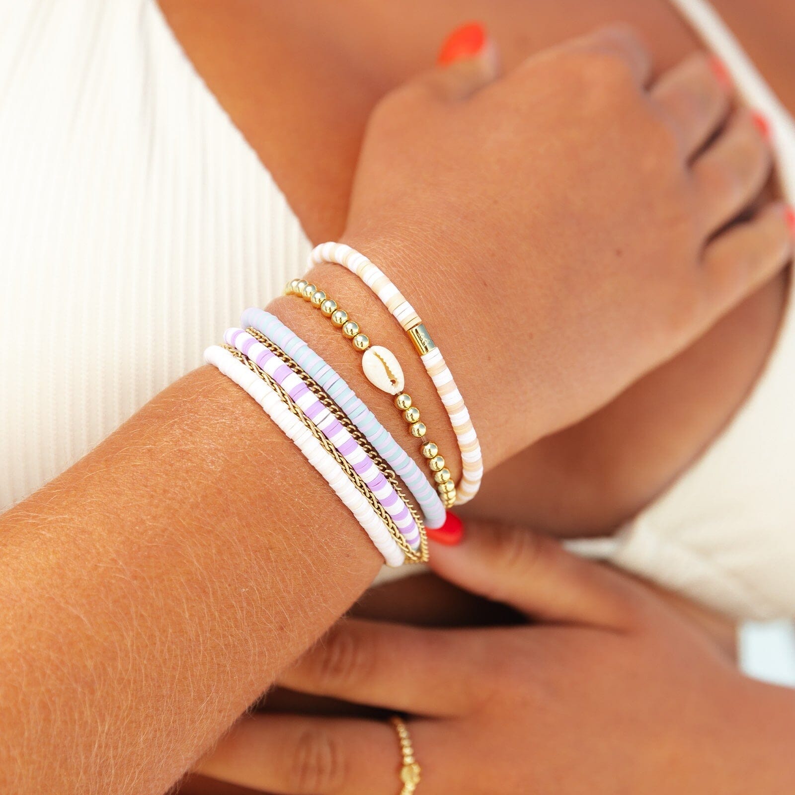 Sandalwood Seascape Stretch Bracelet - Image 3