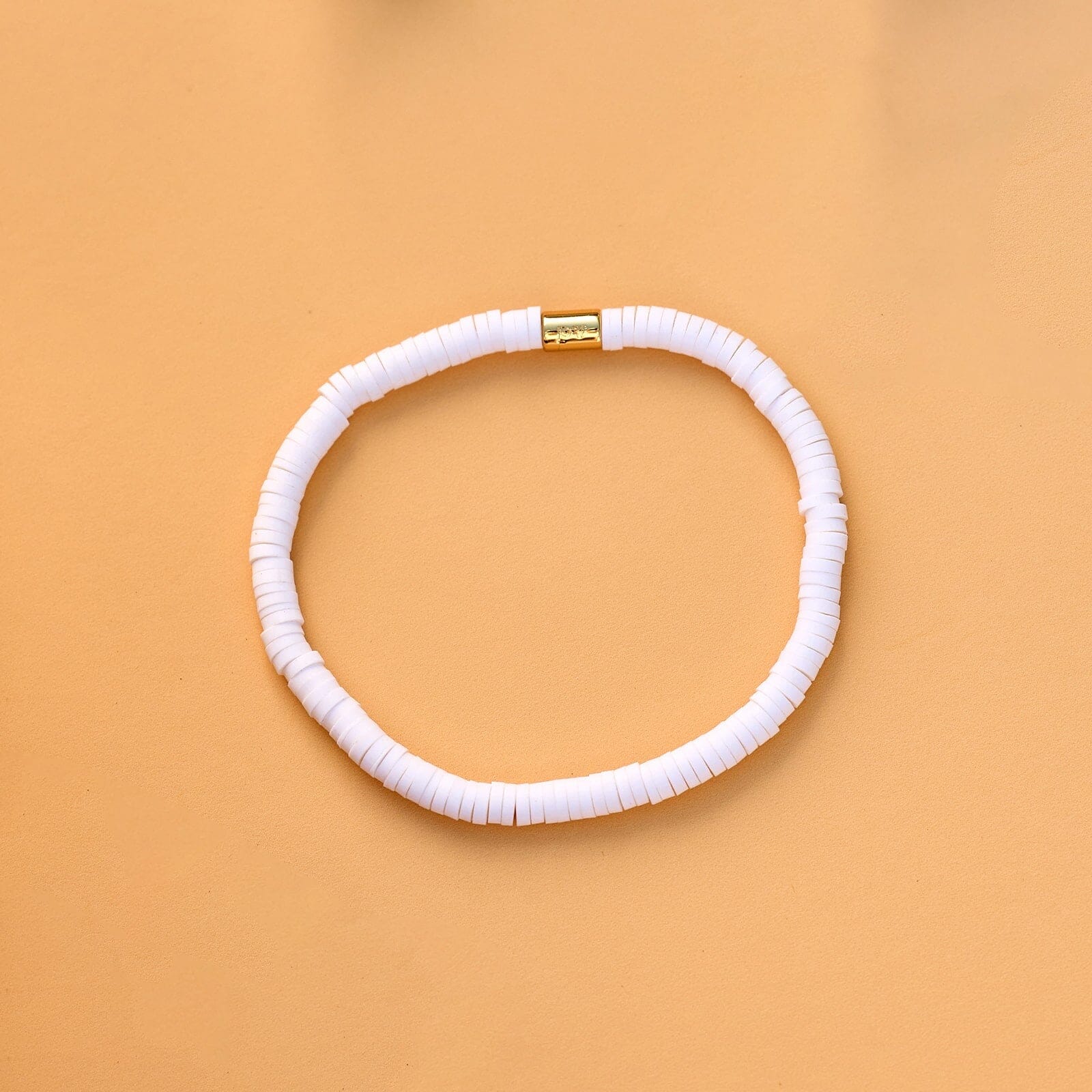 White Seascape Stretch Bracelet - Image 4
