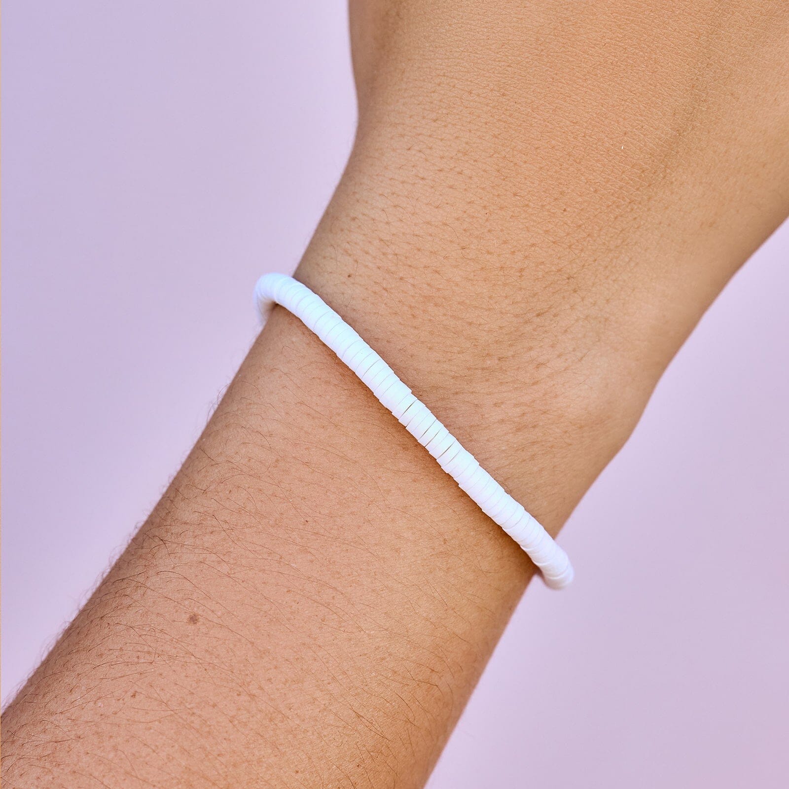 White Seascape Stretch Bracelet - Image 2
