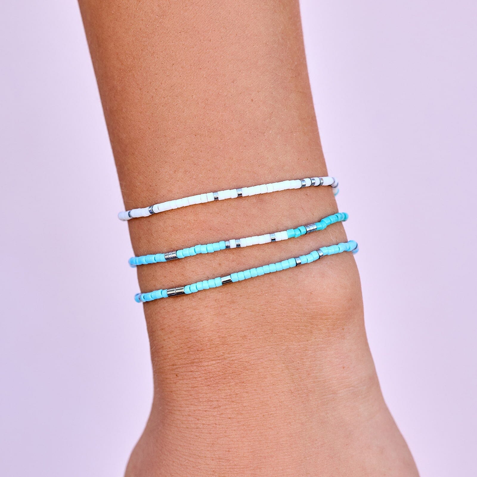 Seafoam Dream Stretch Bracelet Set of 3 - Image 2