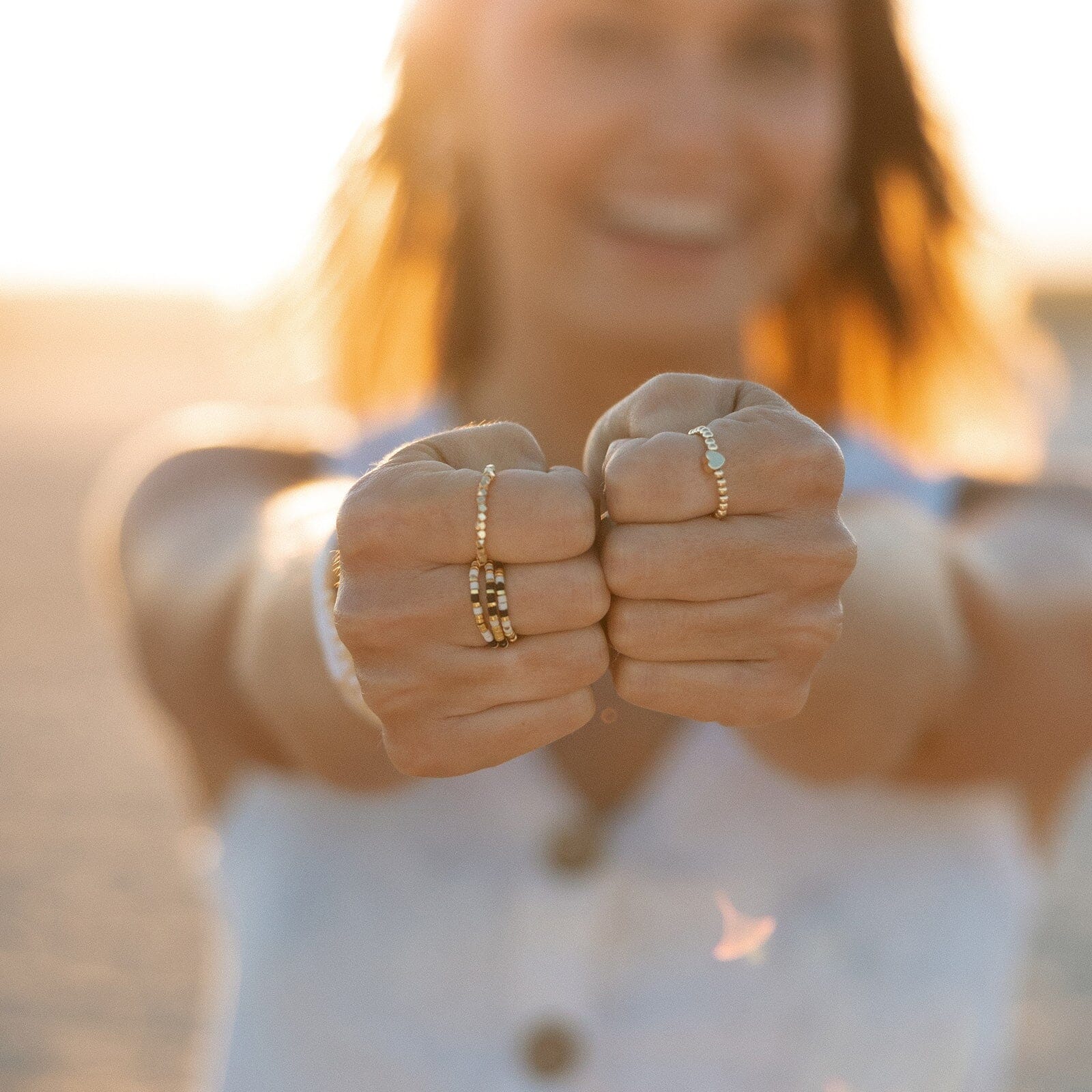 Monochrome Stretch Ring Set of 3 - Image 5