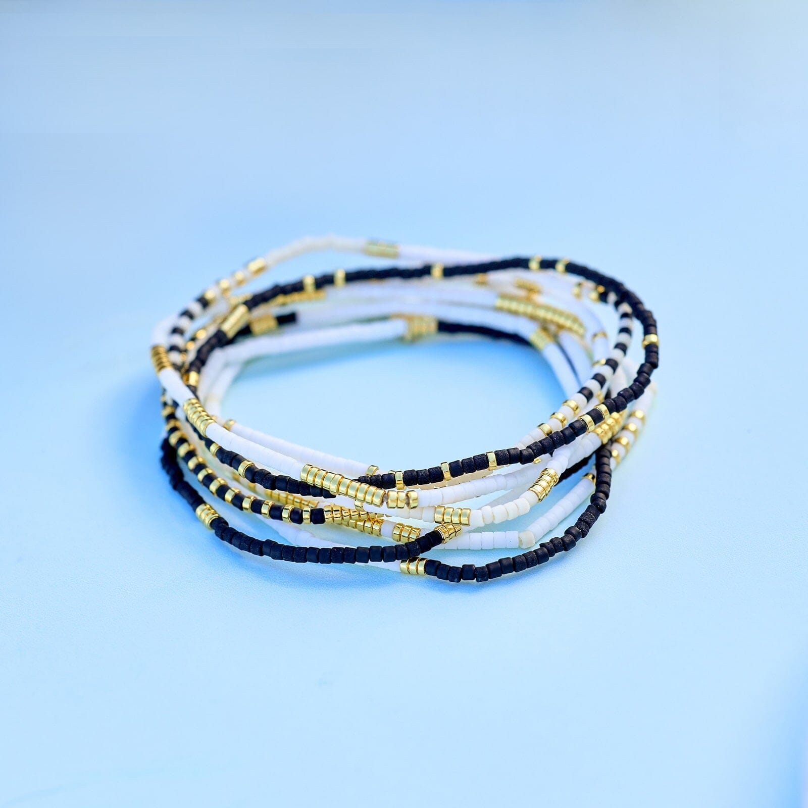 Monochrome Stretch Bracelet Set of 8 - Image 4