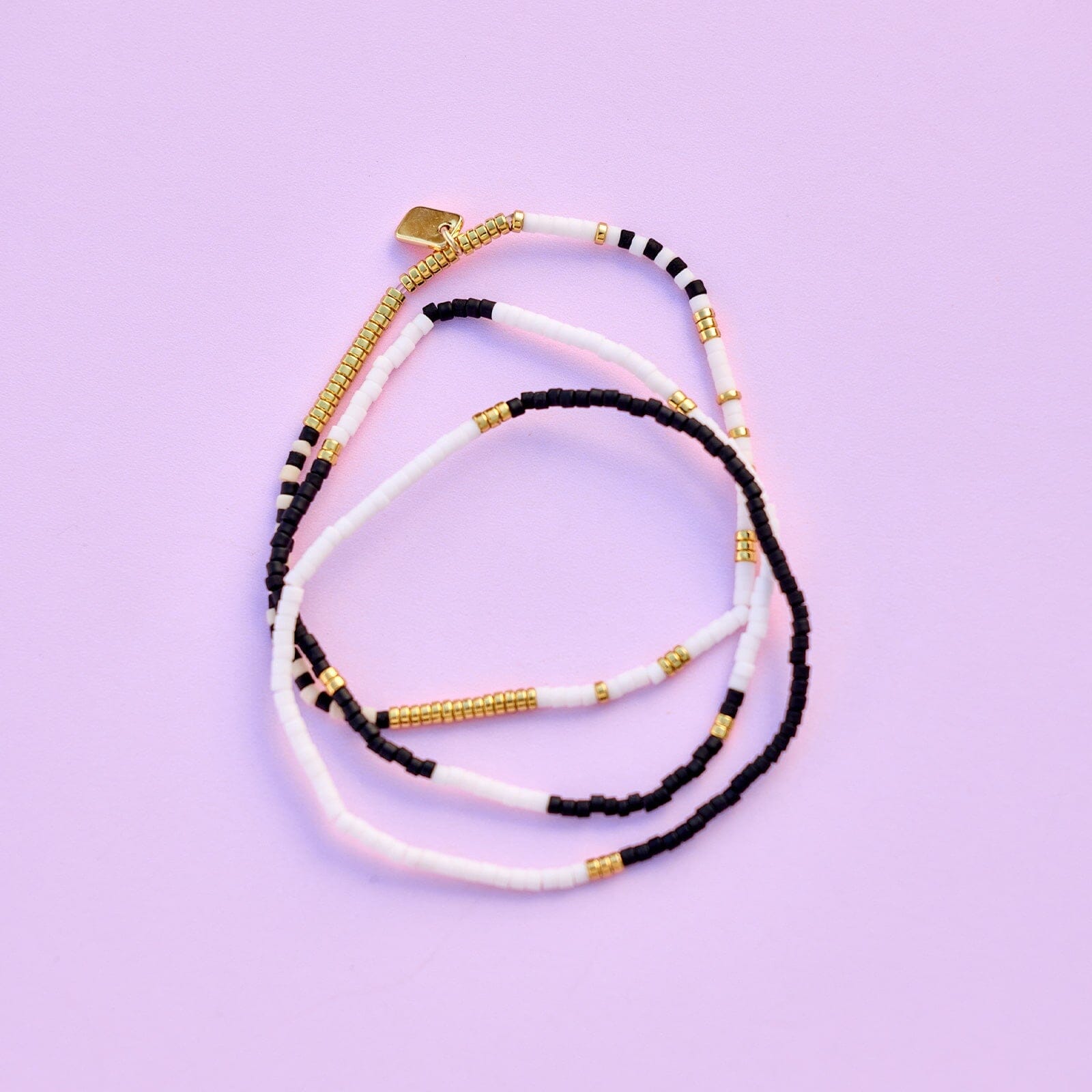 Monochrome Stretch Bracelet Set of 3 - Image 4