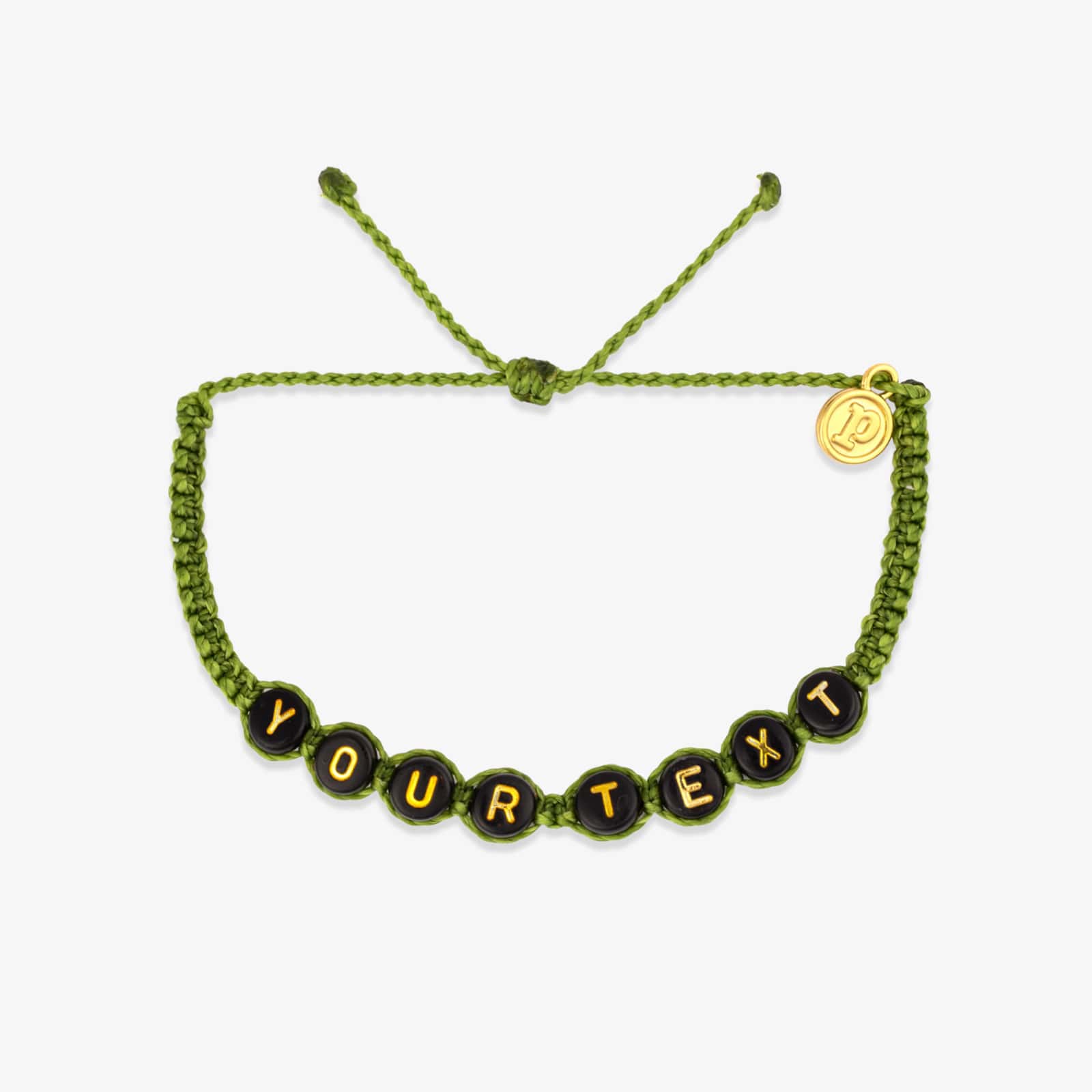 Black Alphabet Bead Bracelet - Image 16