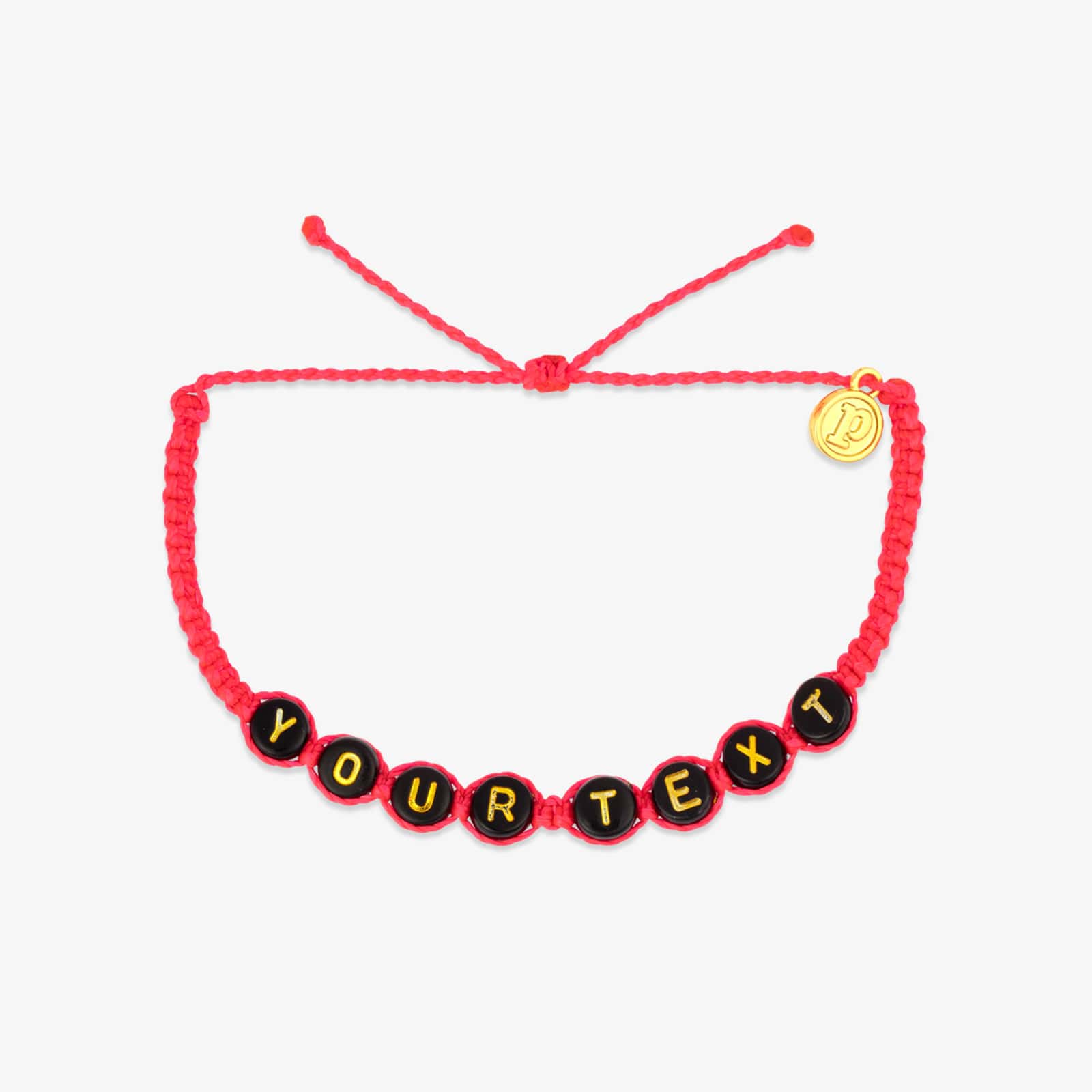 Black Alphabet Bead Bracelet - Image 7